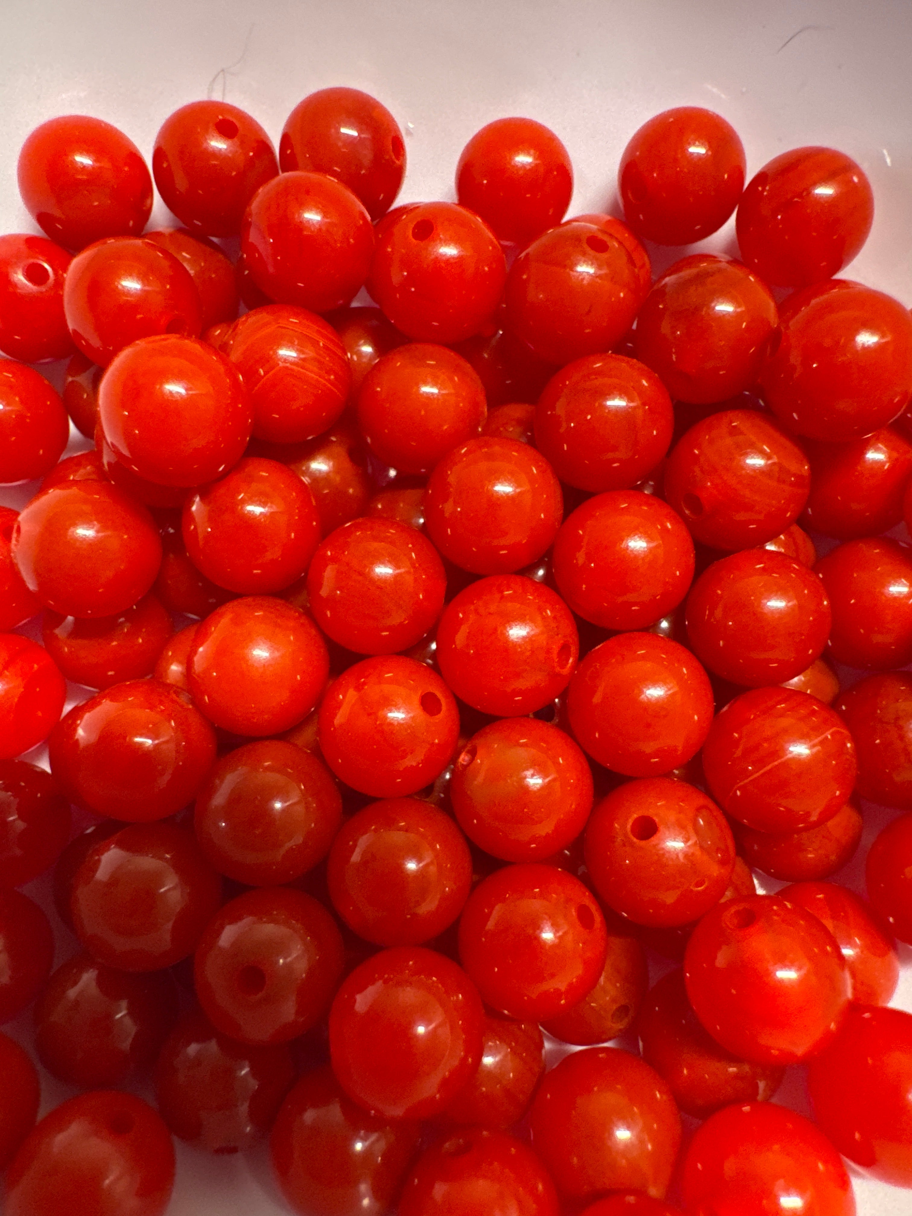 Loose Nanhong Agate beads 8mm 25pcs
