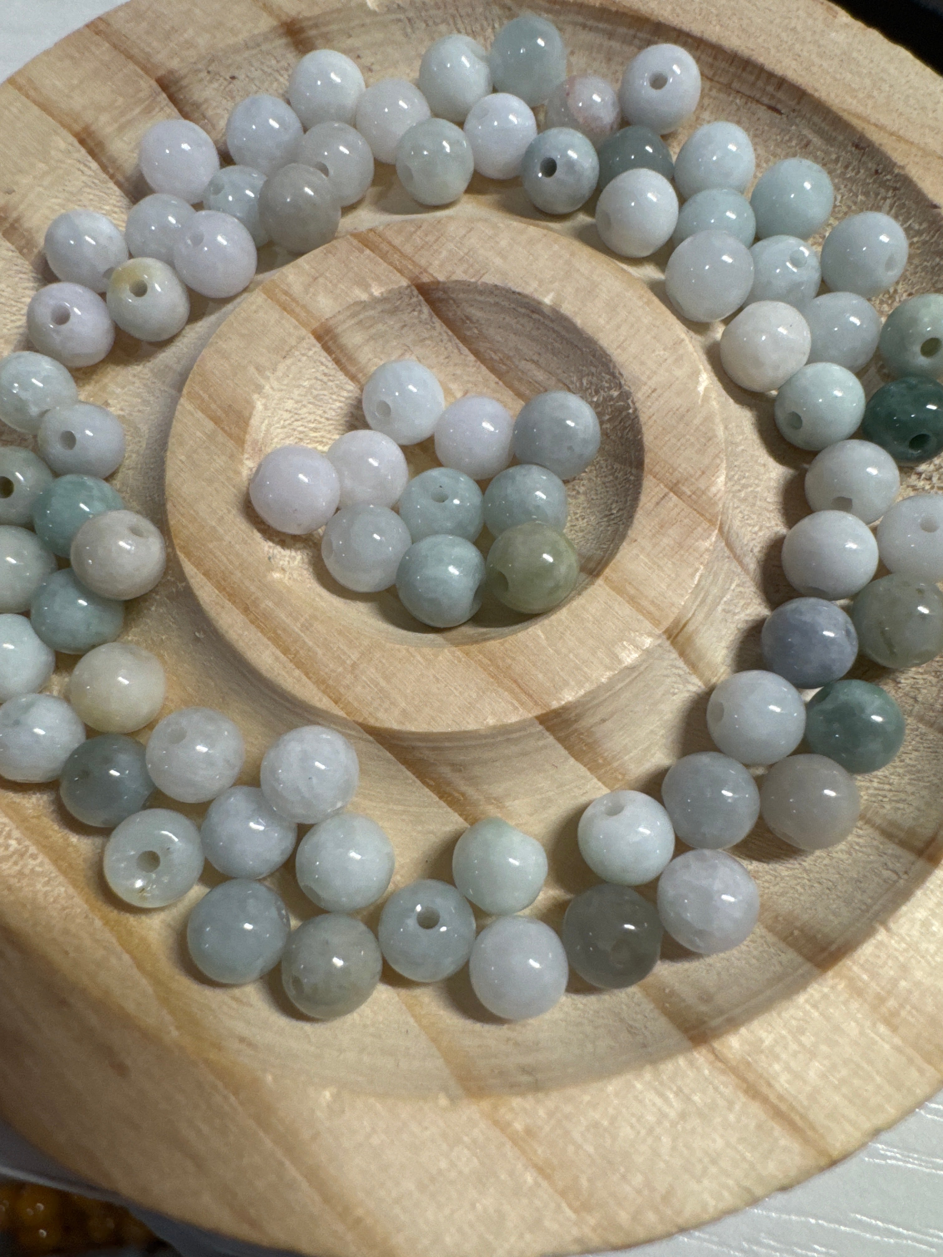 Loose Burma Jade Beads 5.6mm 30pcs