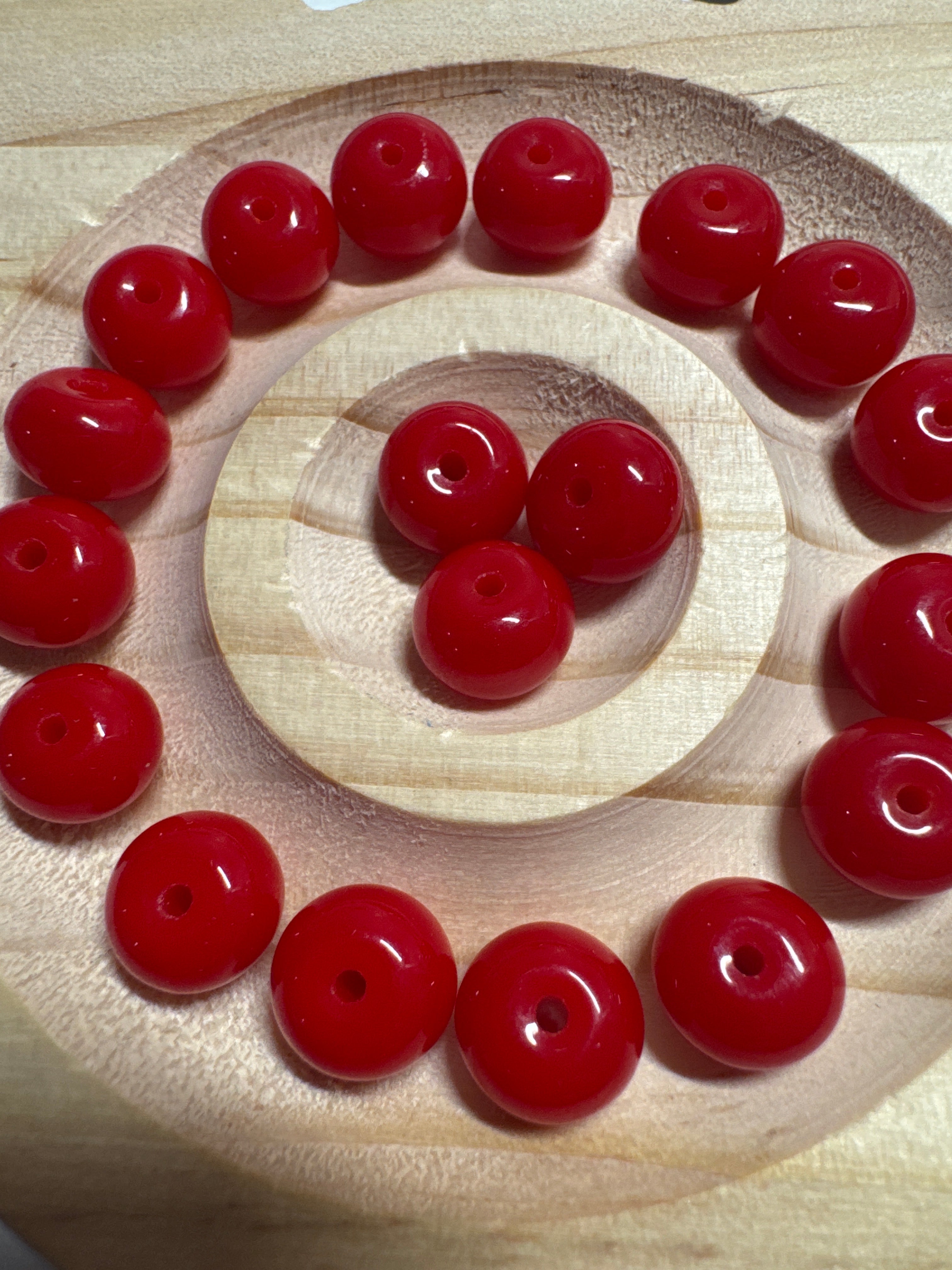 Loose Light Red Nanhong Agate beads 7*10mm 1pc