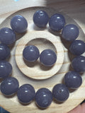 Loose smoke purple Hetian Jade beads 12mm 1pc