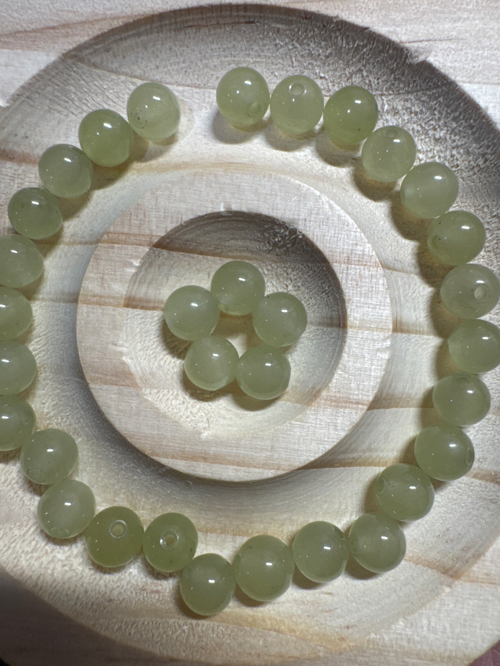 Loose Clear Water Hetian Jade beads 6mm 30 pcs