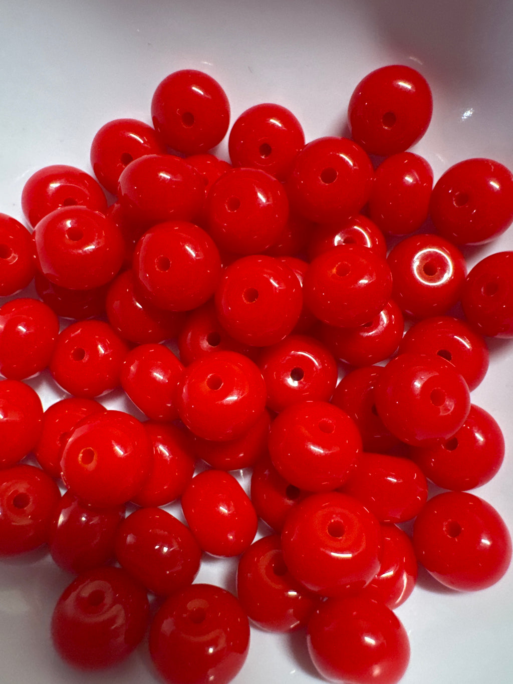Loose Light Red Nanhong Agate beads 7*10mm 1pc