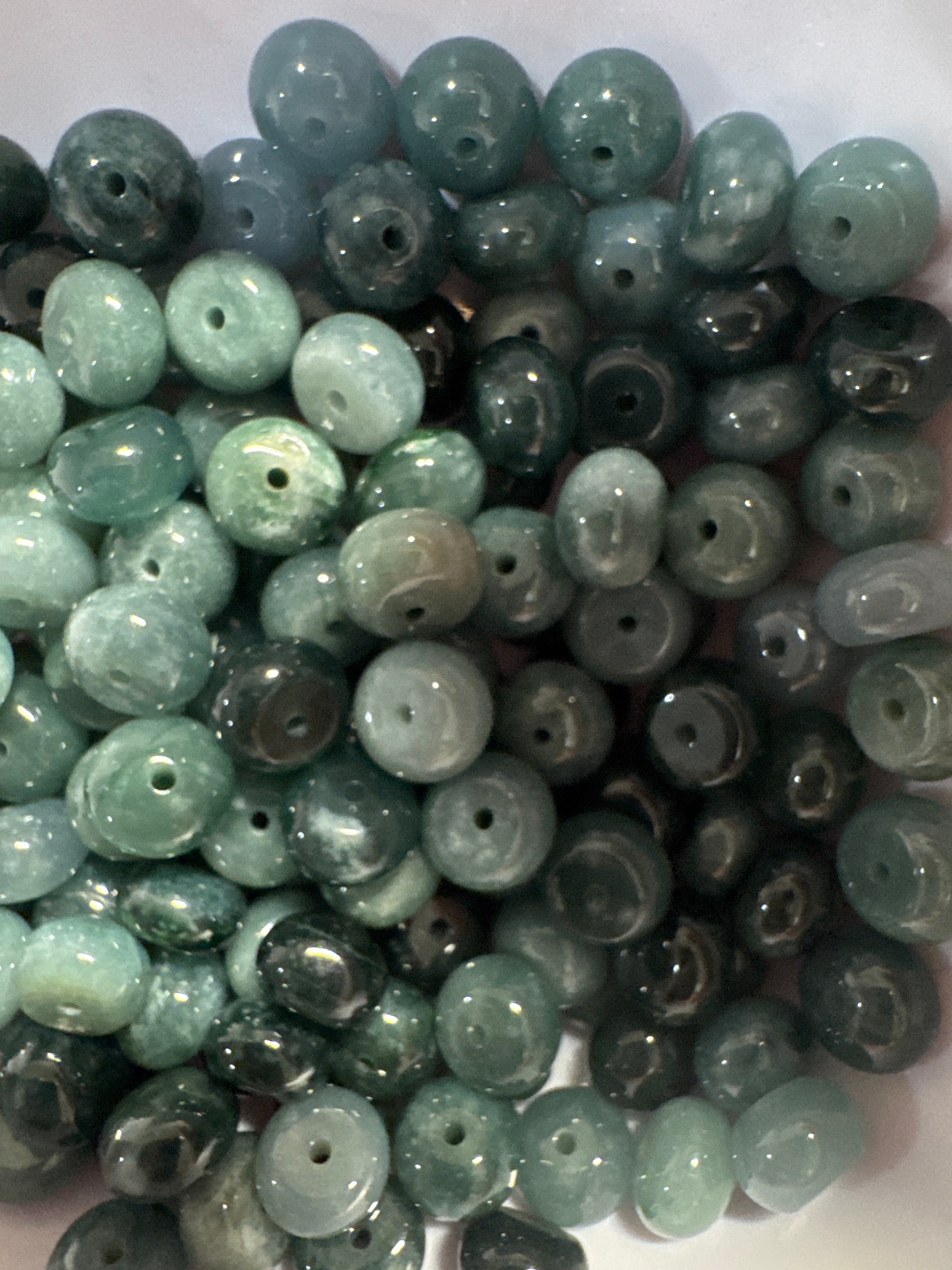 Loose Burma Jade Beads 5*8mm 30pcs