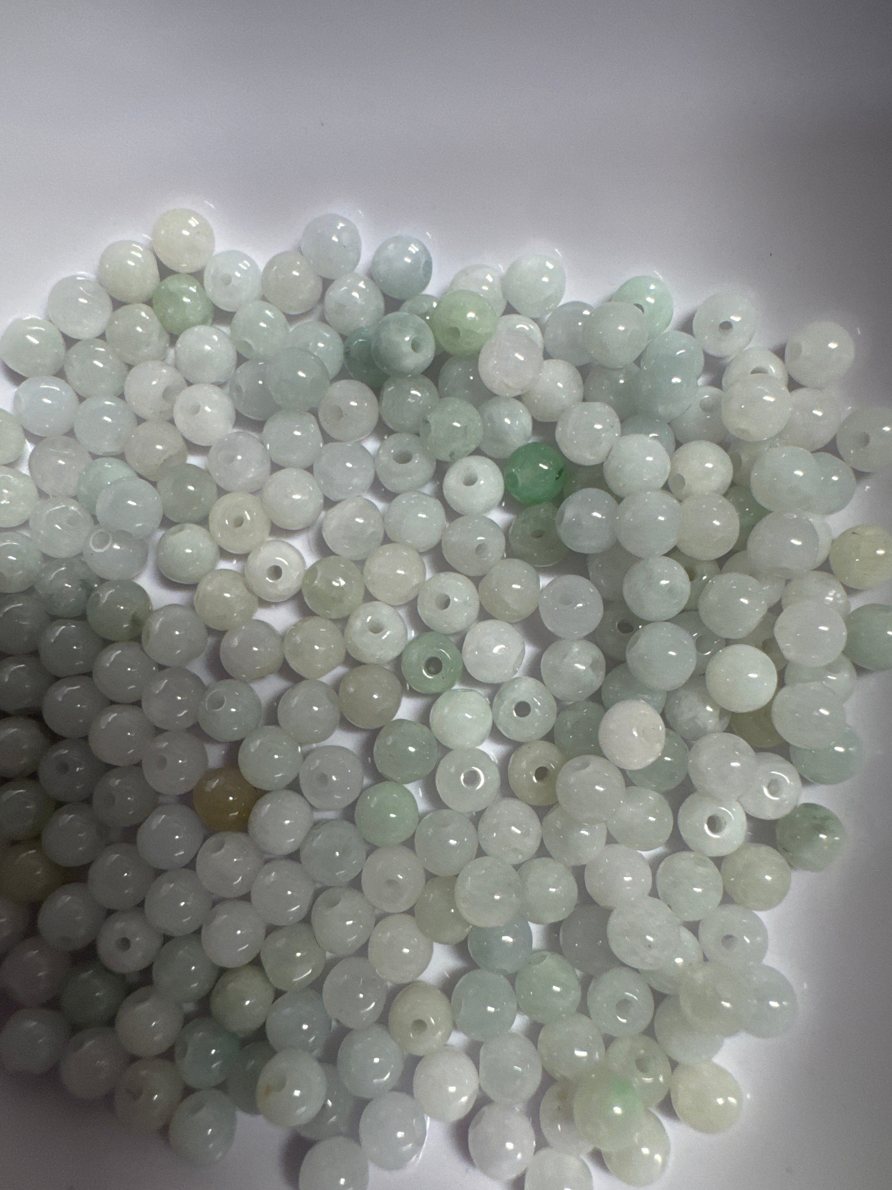 Loose Burma Jade beads 3mm 10pcs