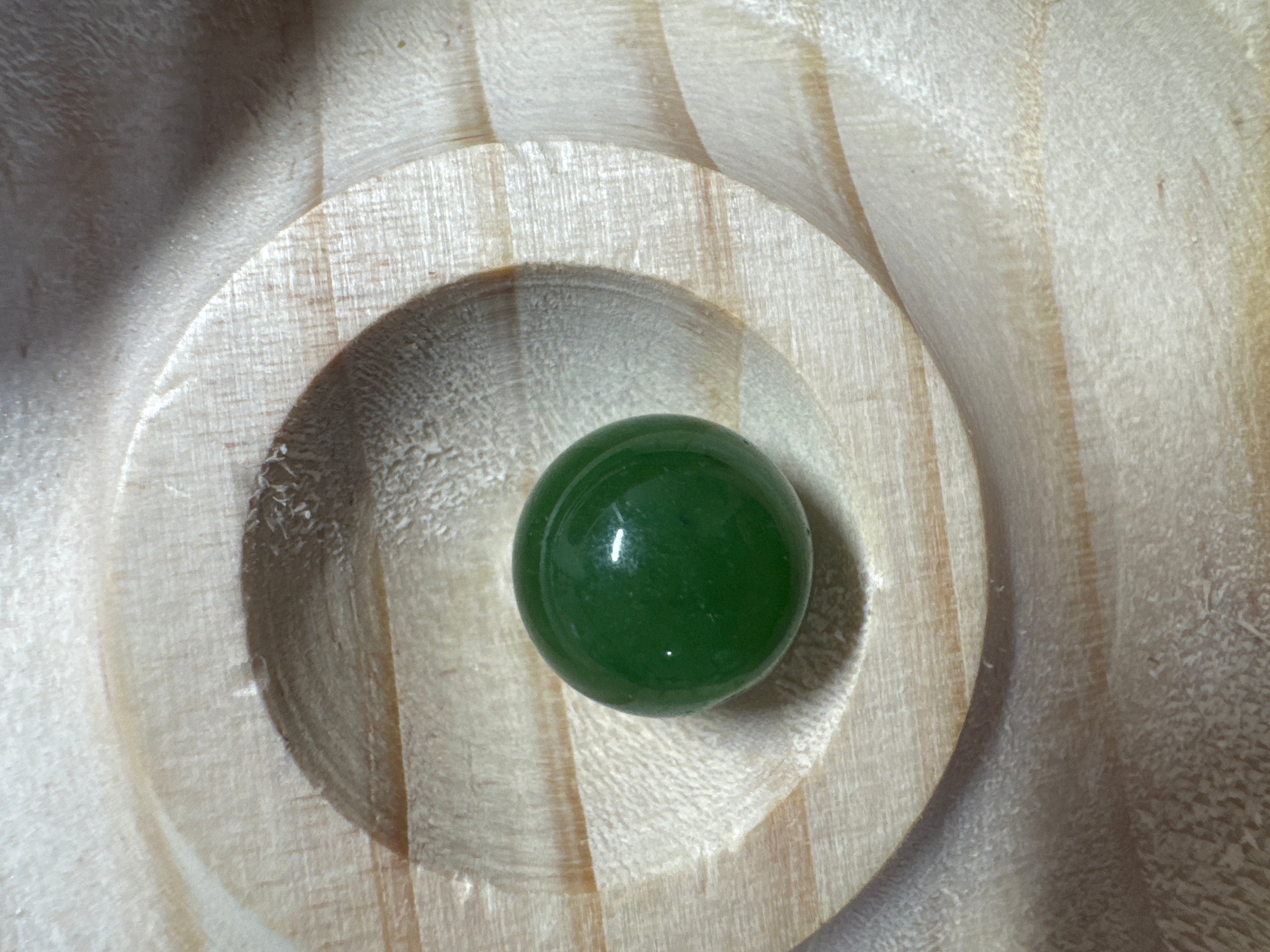 Loose spinach Green Hetian Jade beads 12mm 1pcs