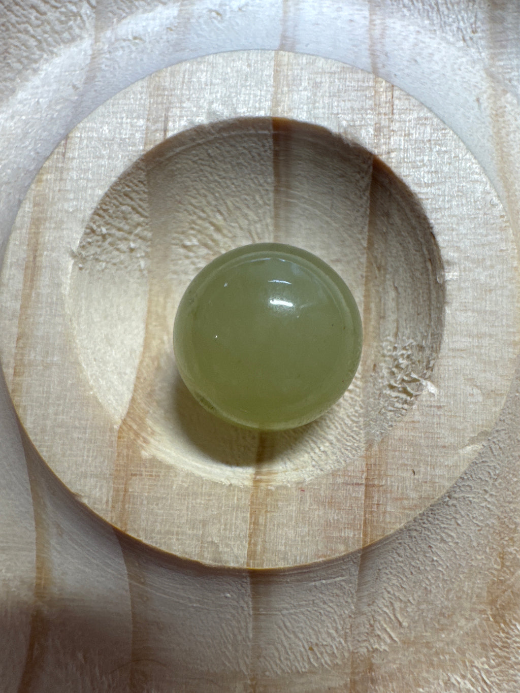 Loose clear water Hetian Jade beads 12mm 1pc