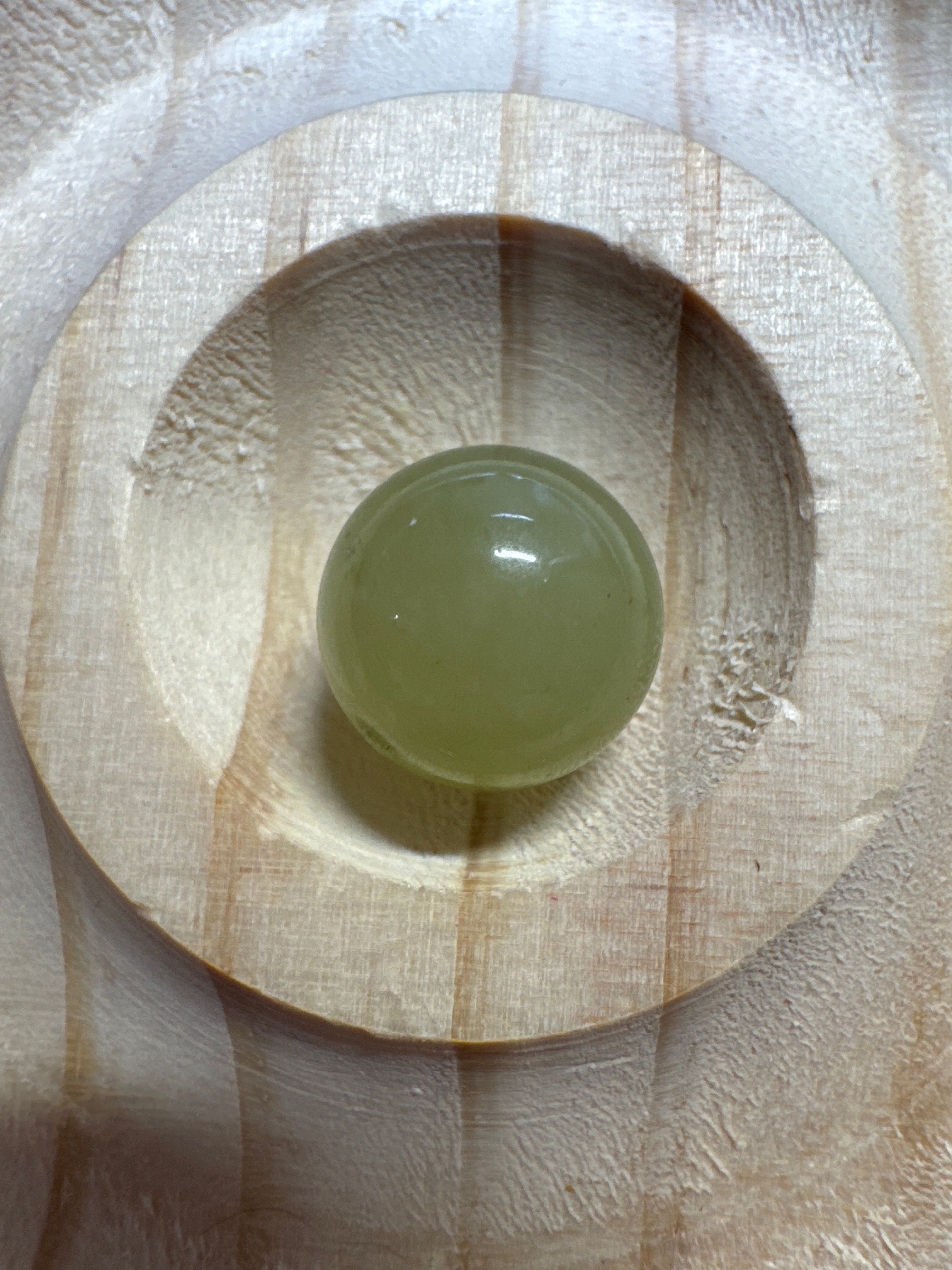 Loose clear water Hetian Jade beads 12mm 1pc