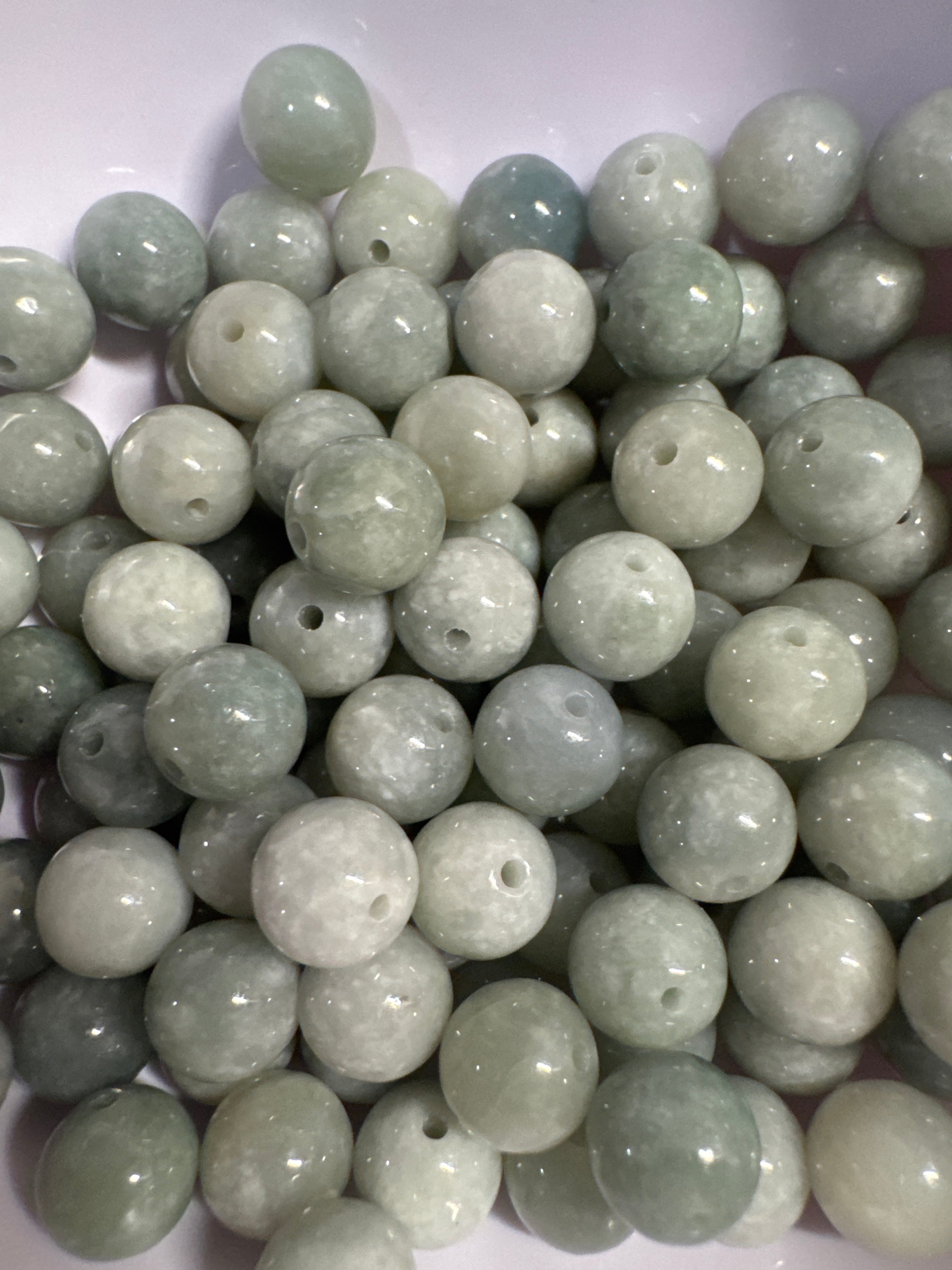Loose Burma Jade beads 8mm 25pcs