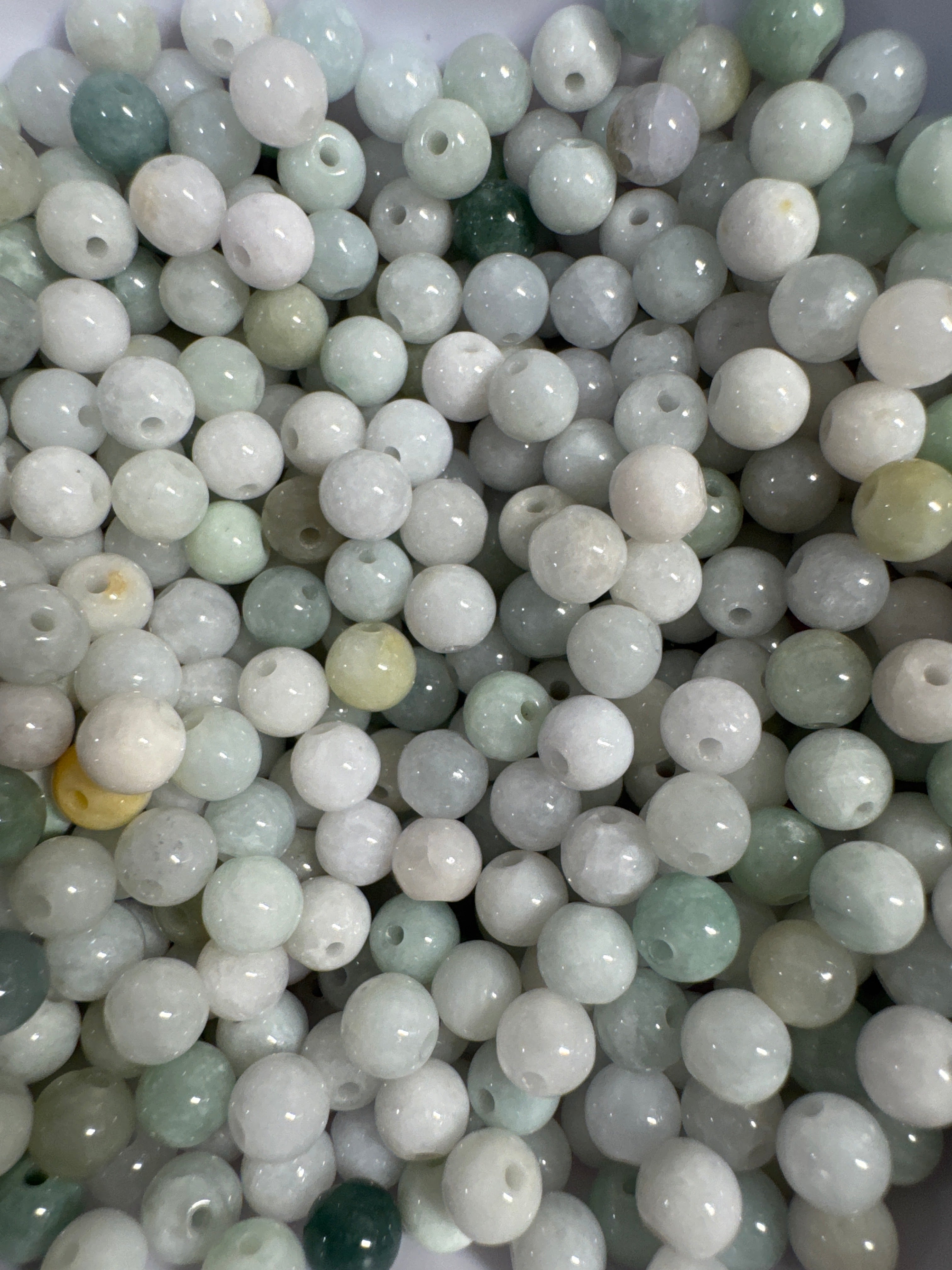 Loose Burma Jade Beads 5.6mm 30pcs