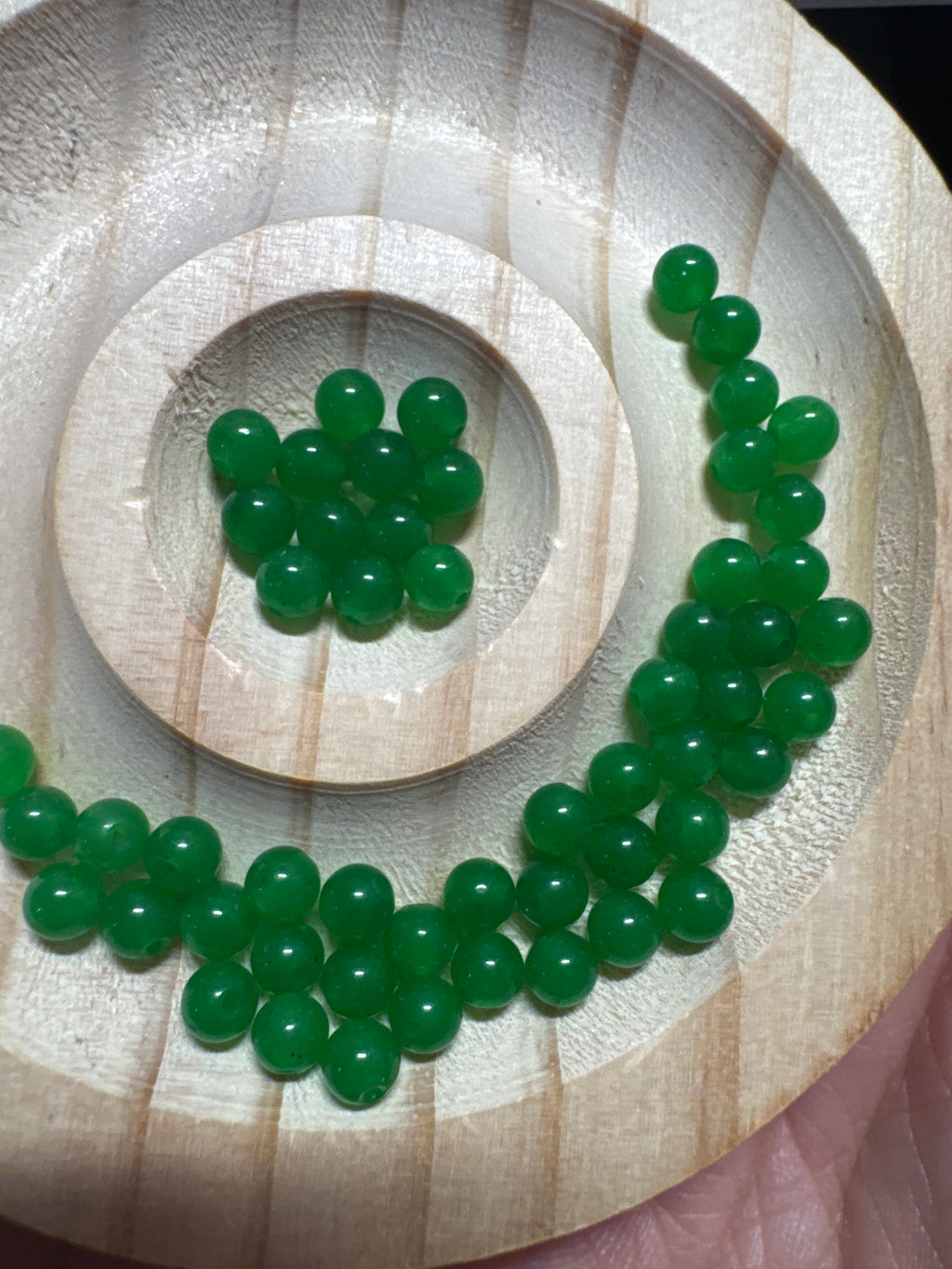 Loose sunny Green Hetian Jade beads 4mm 30pcs