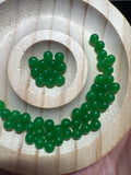 Loose sunny Green Hetian Jade beads 4mm 30pcs