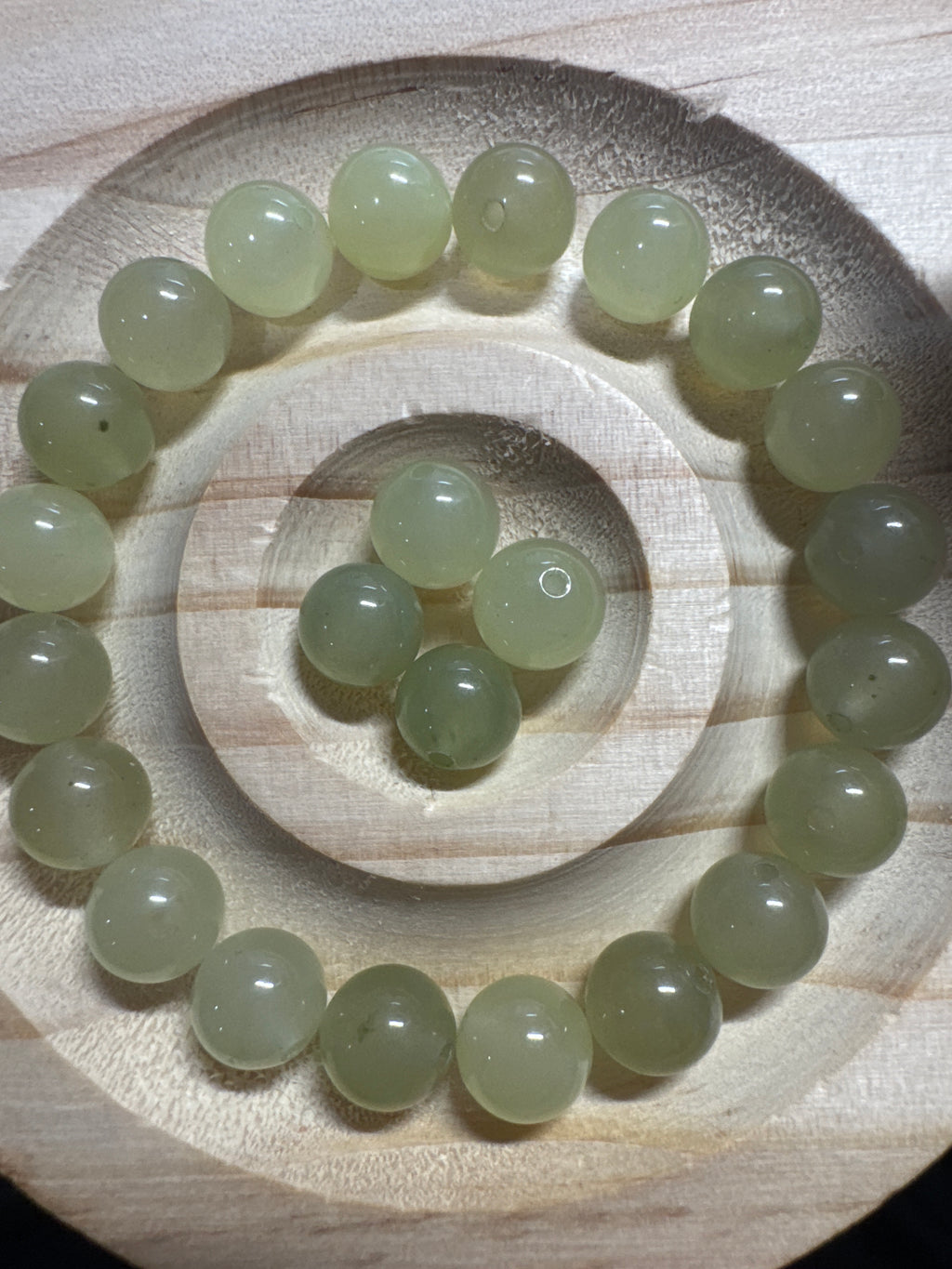Loose Clear water Hetian Jade 8mm 25pcs