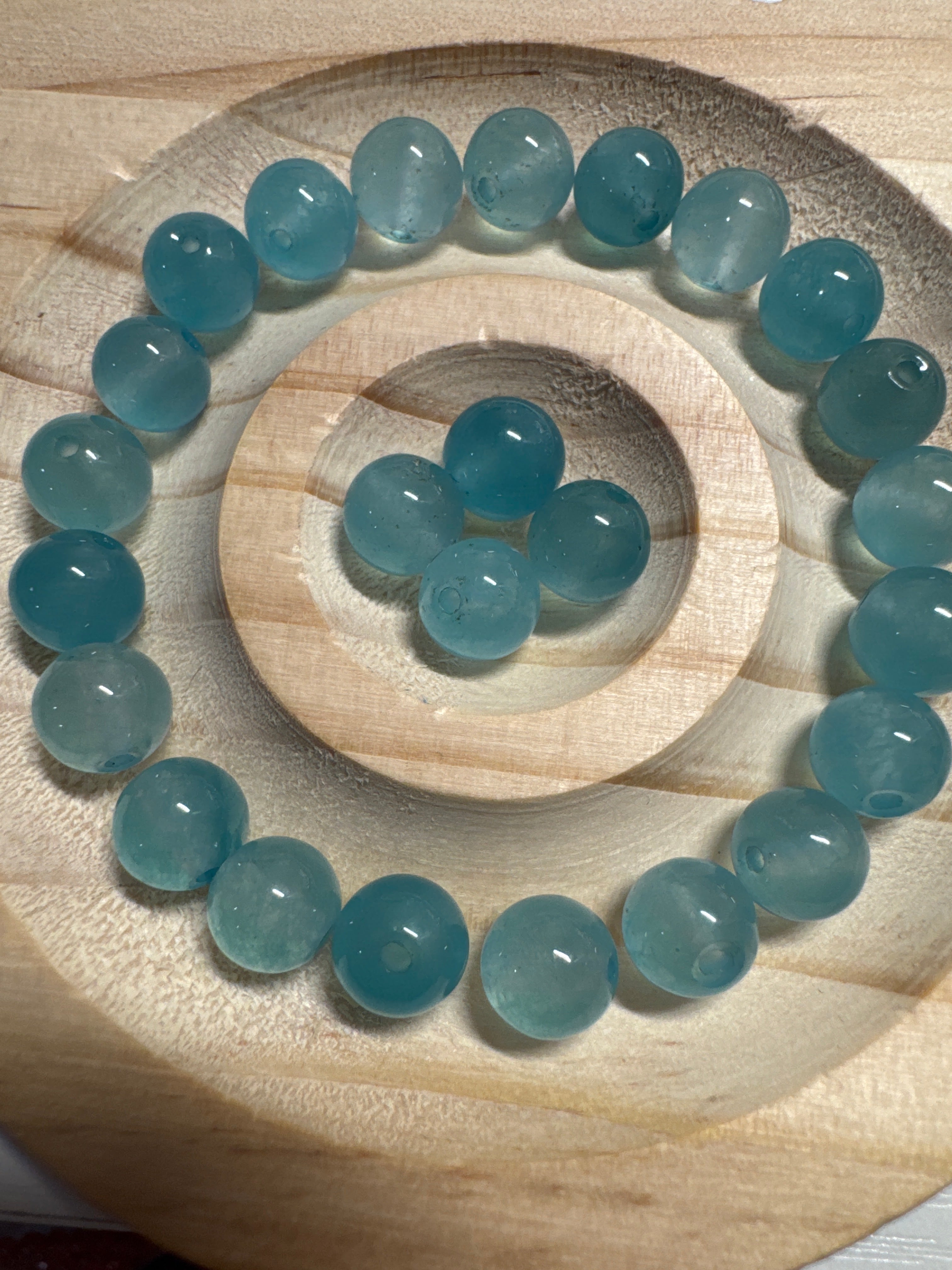 Loose light Ice-blue Amazonite Beads 8mm 25pcs