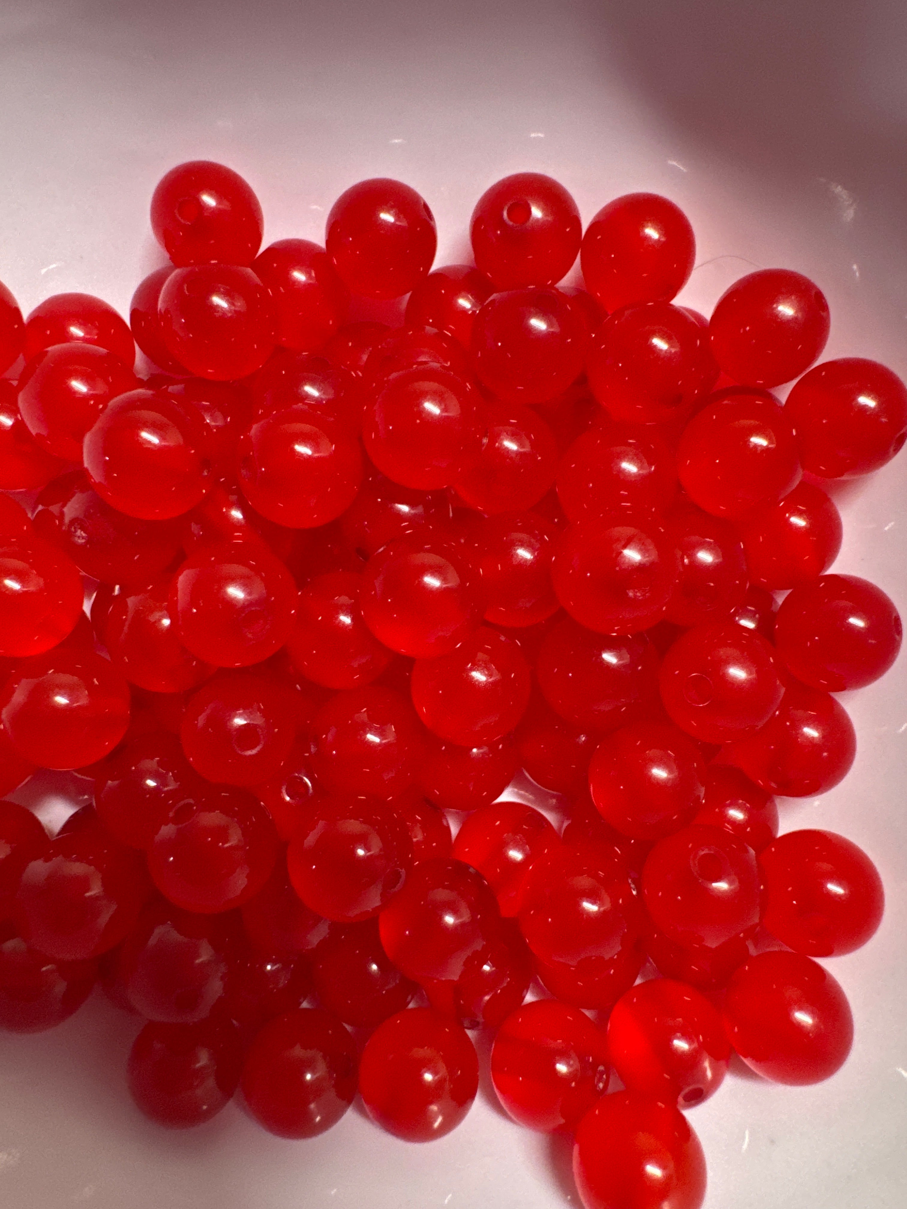 Loose Ice rose red agate 8mm 25pcs