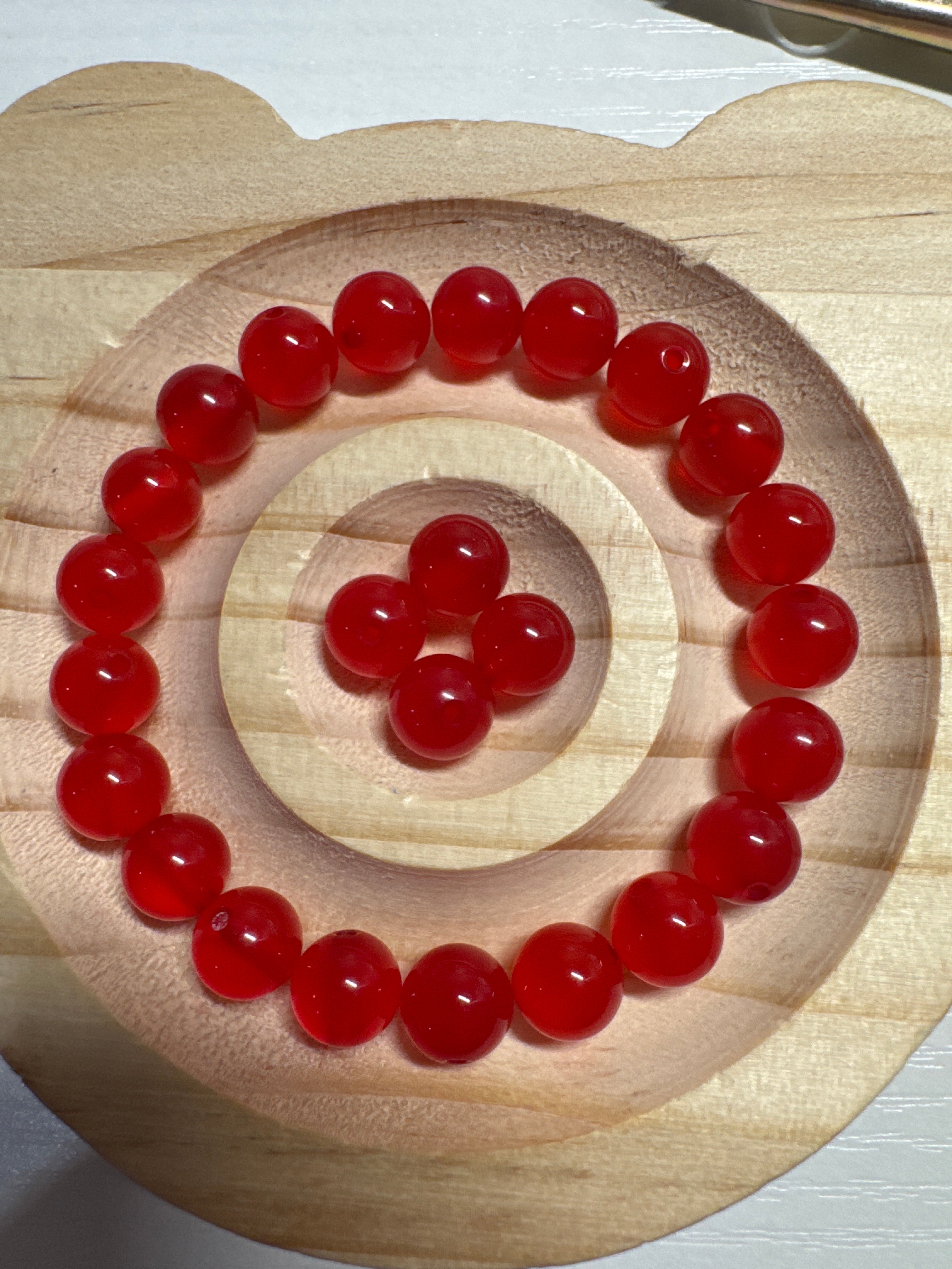 Loose Ice rose red agate 8mm 25pcs
