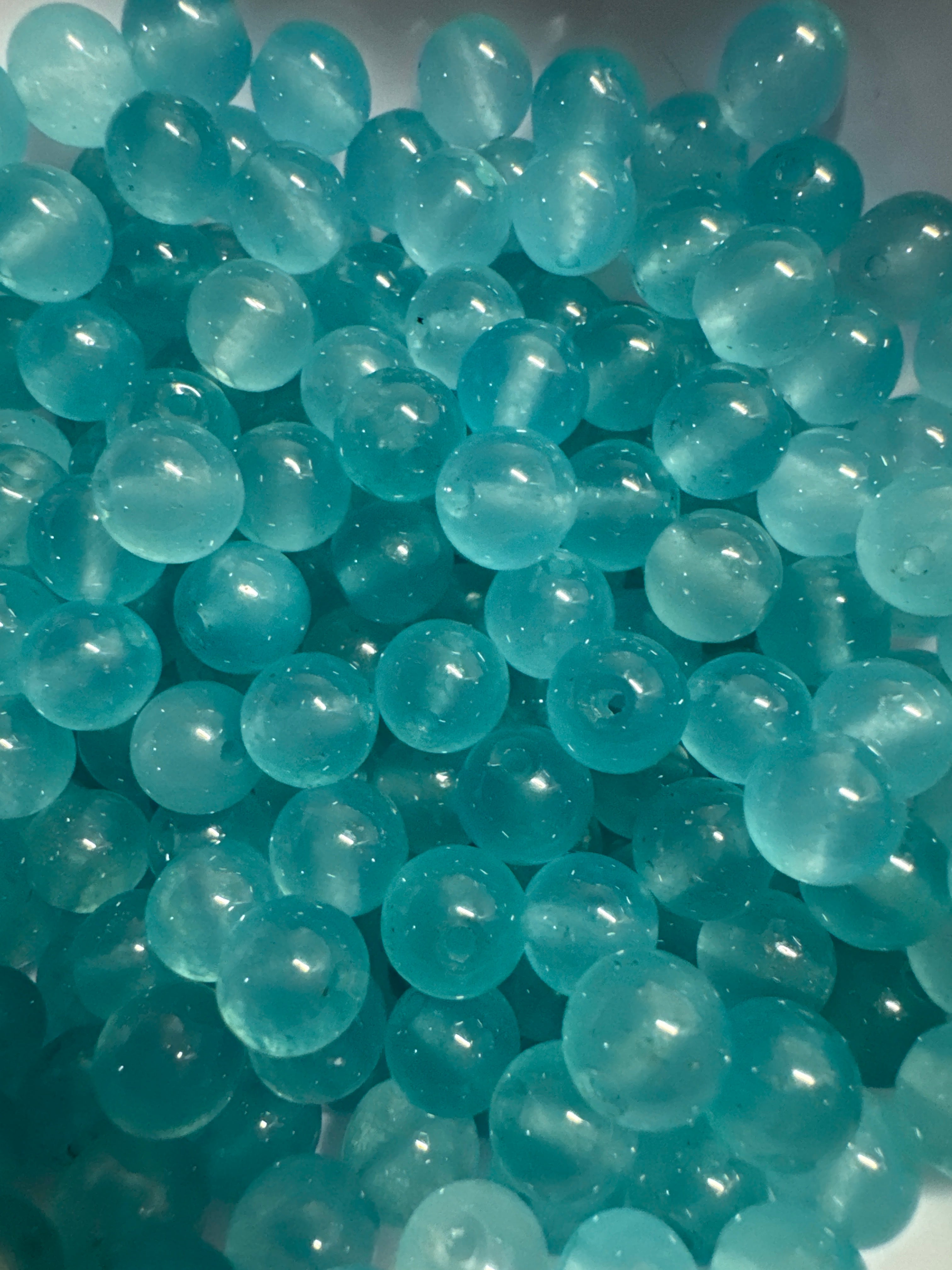 Loose light Ice-blue Amazonite Beads 8mm 25pcs