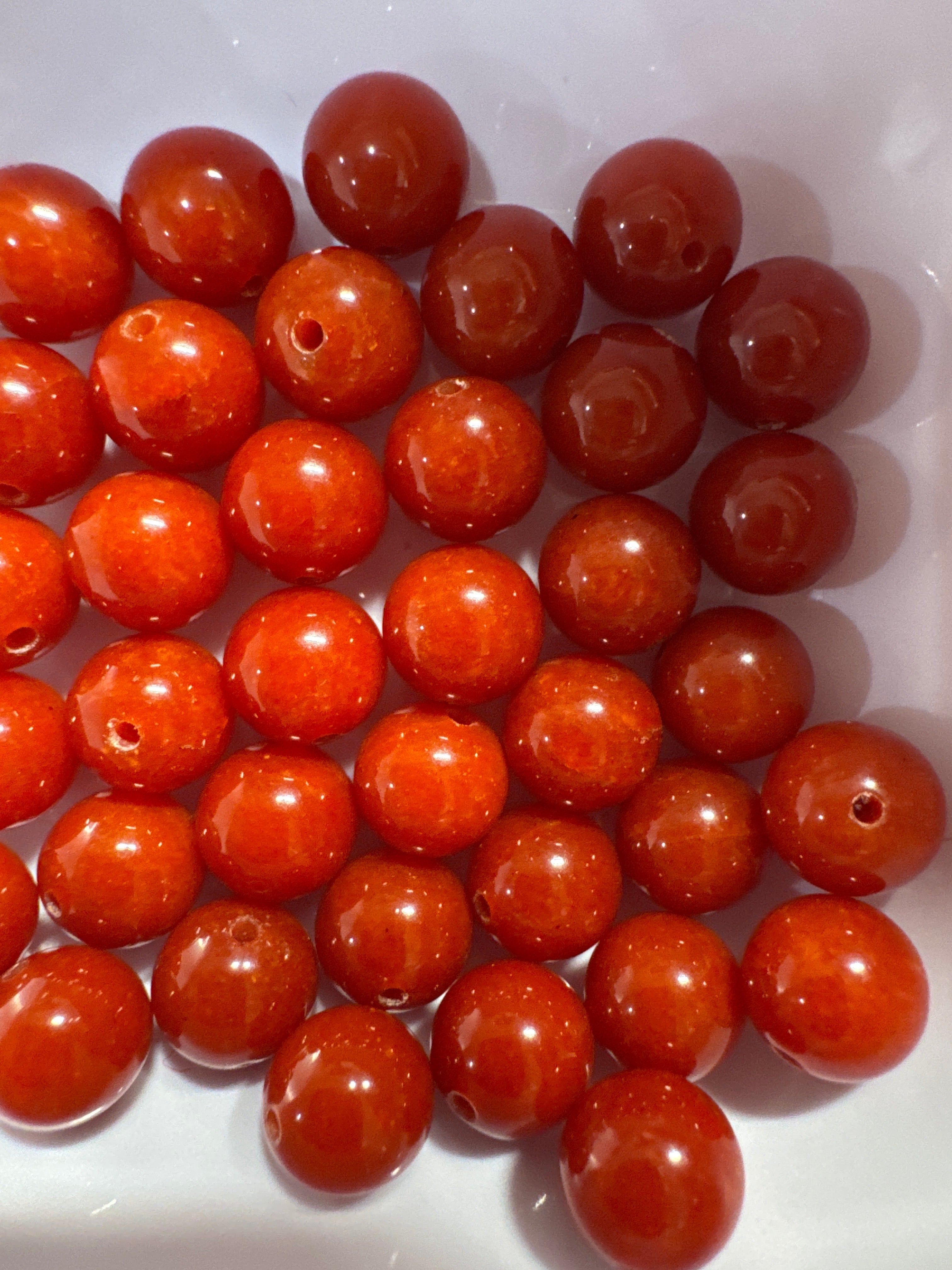 Loose Nanhong Agate beads 10mm 1pc