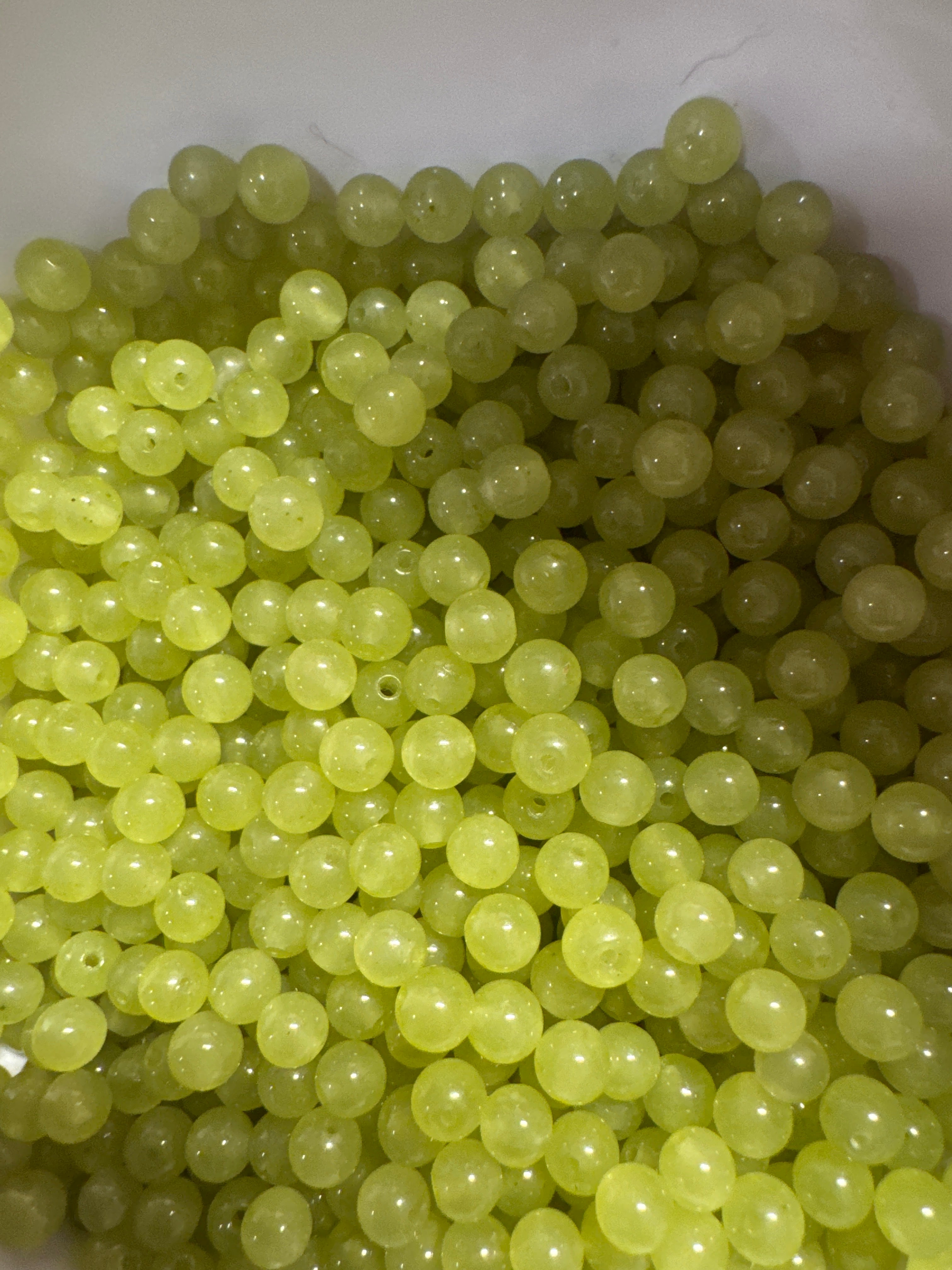 Loose Clear Water Hetian Jade beads 4mm 30pcs
