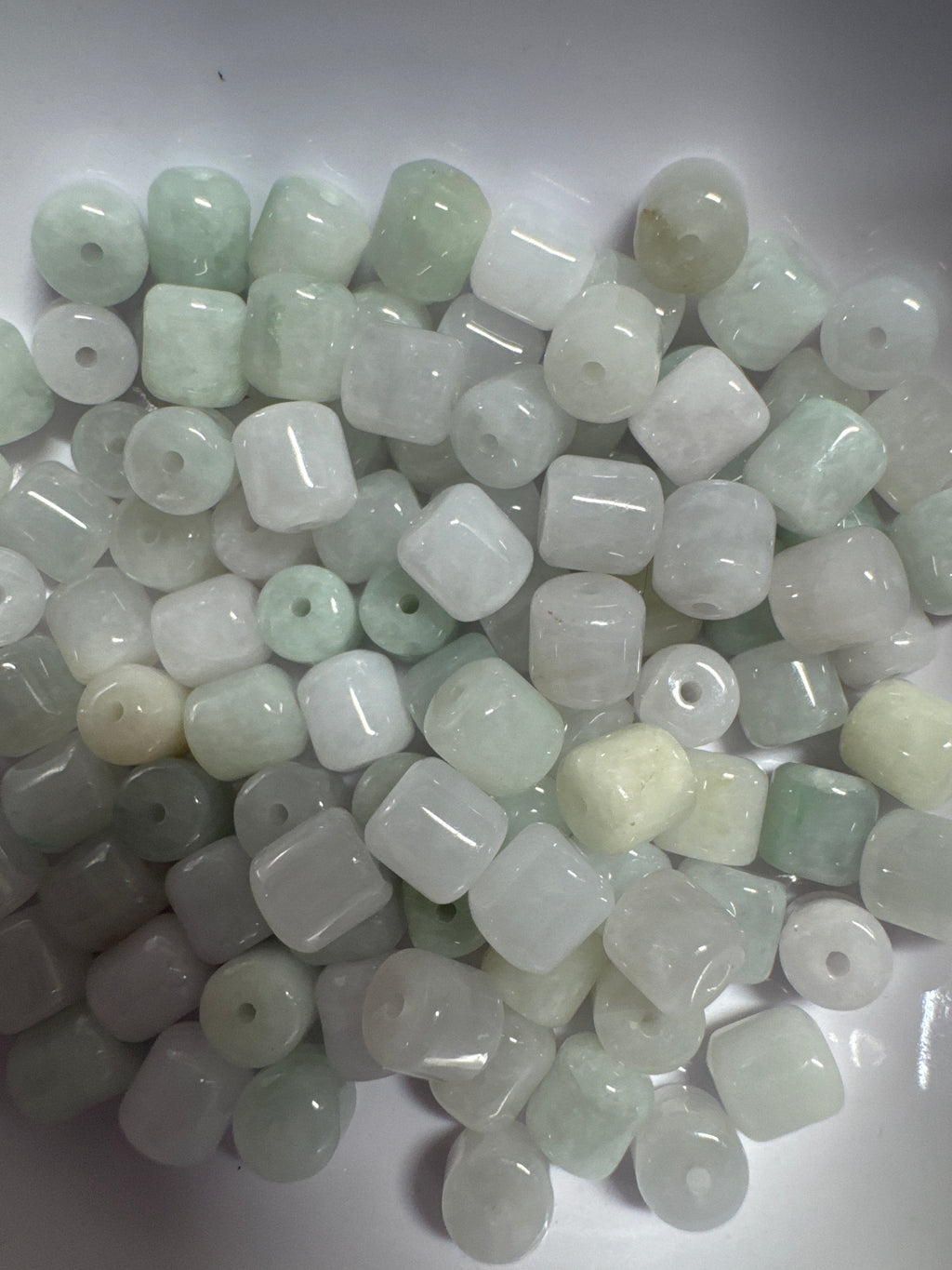 Loose Burma Jade Beads 6*6mm 10pcs