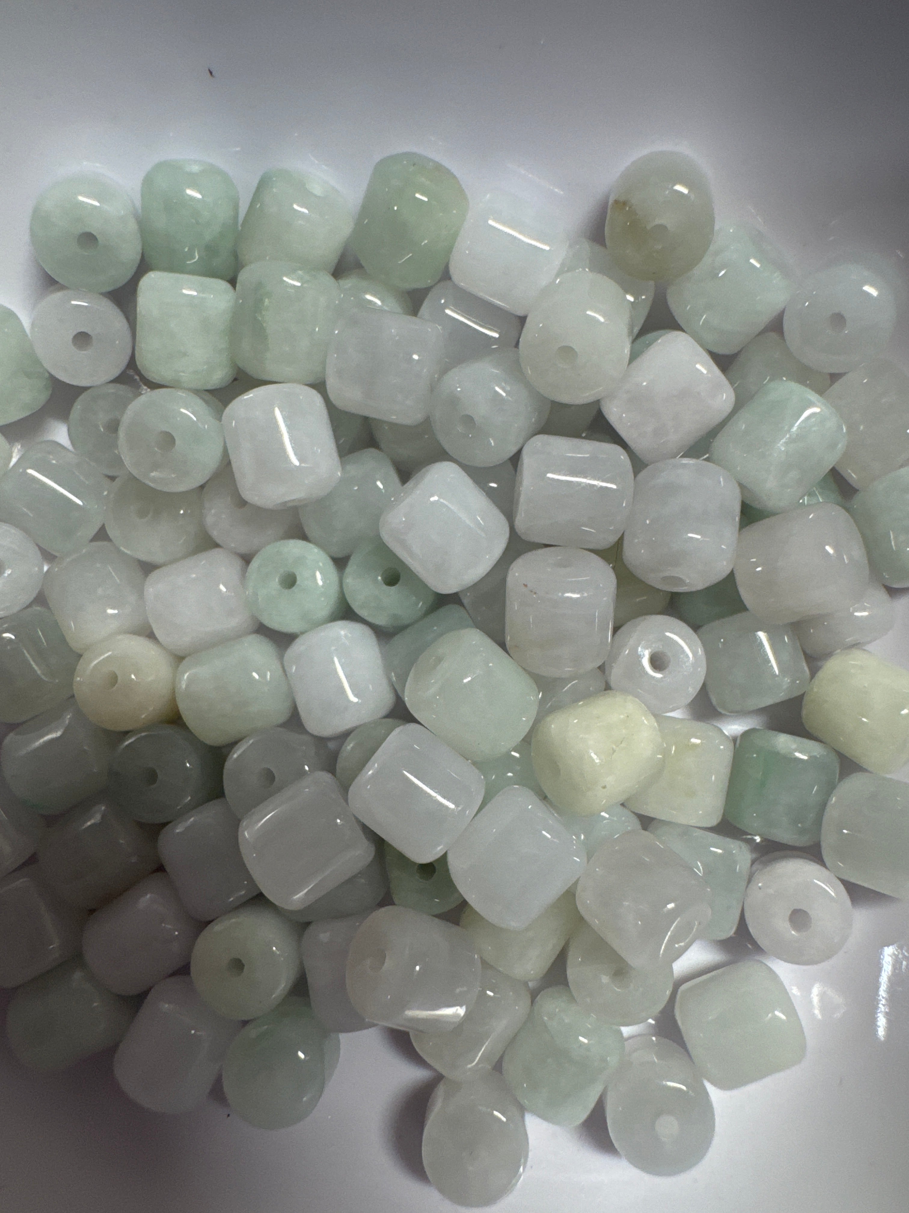 Loose Burma Jade Beads 6*6mm 10pcs