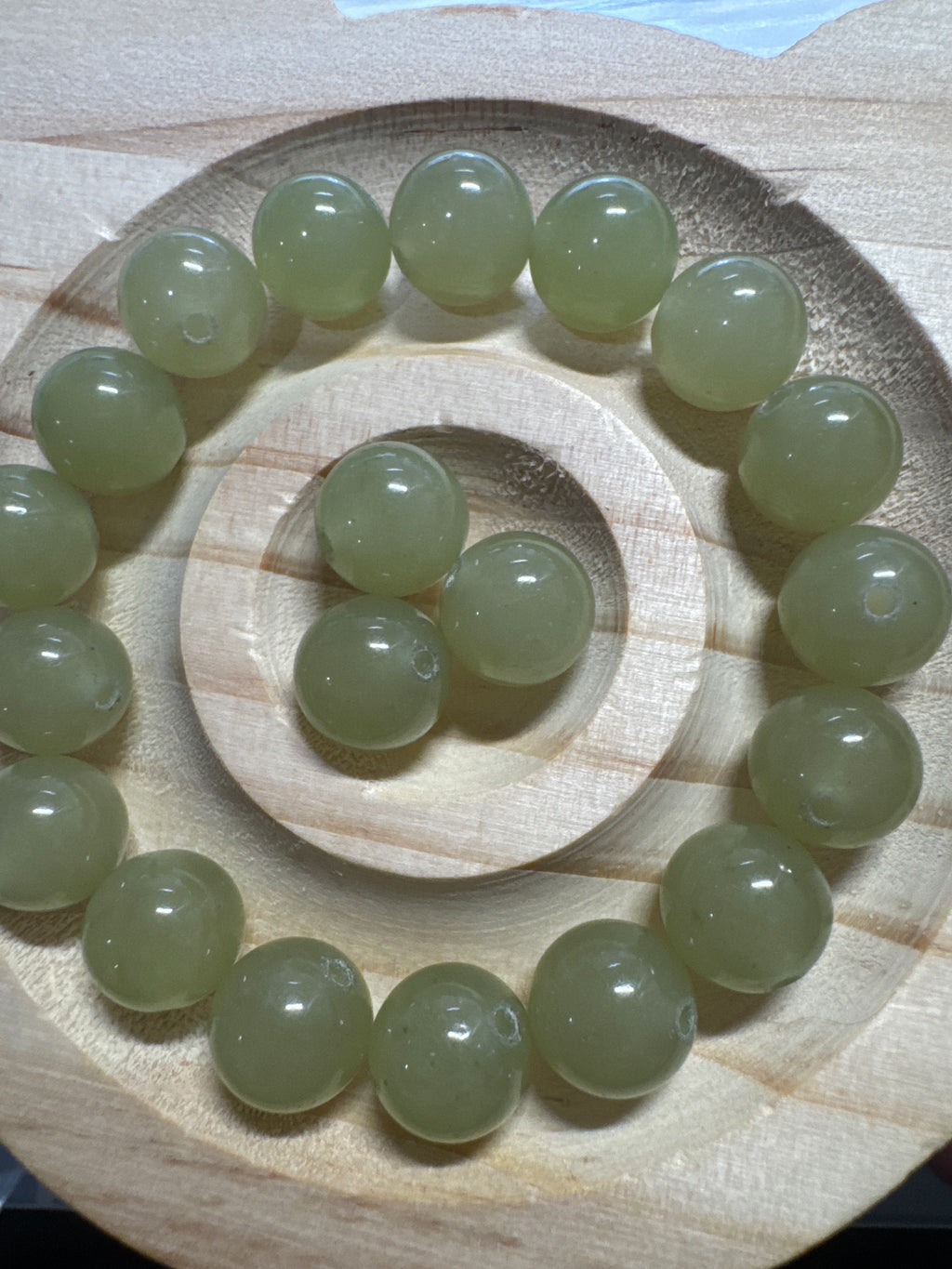 Loose Clear Water Hetian Jade beads 10mm 20pcs