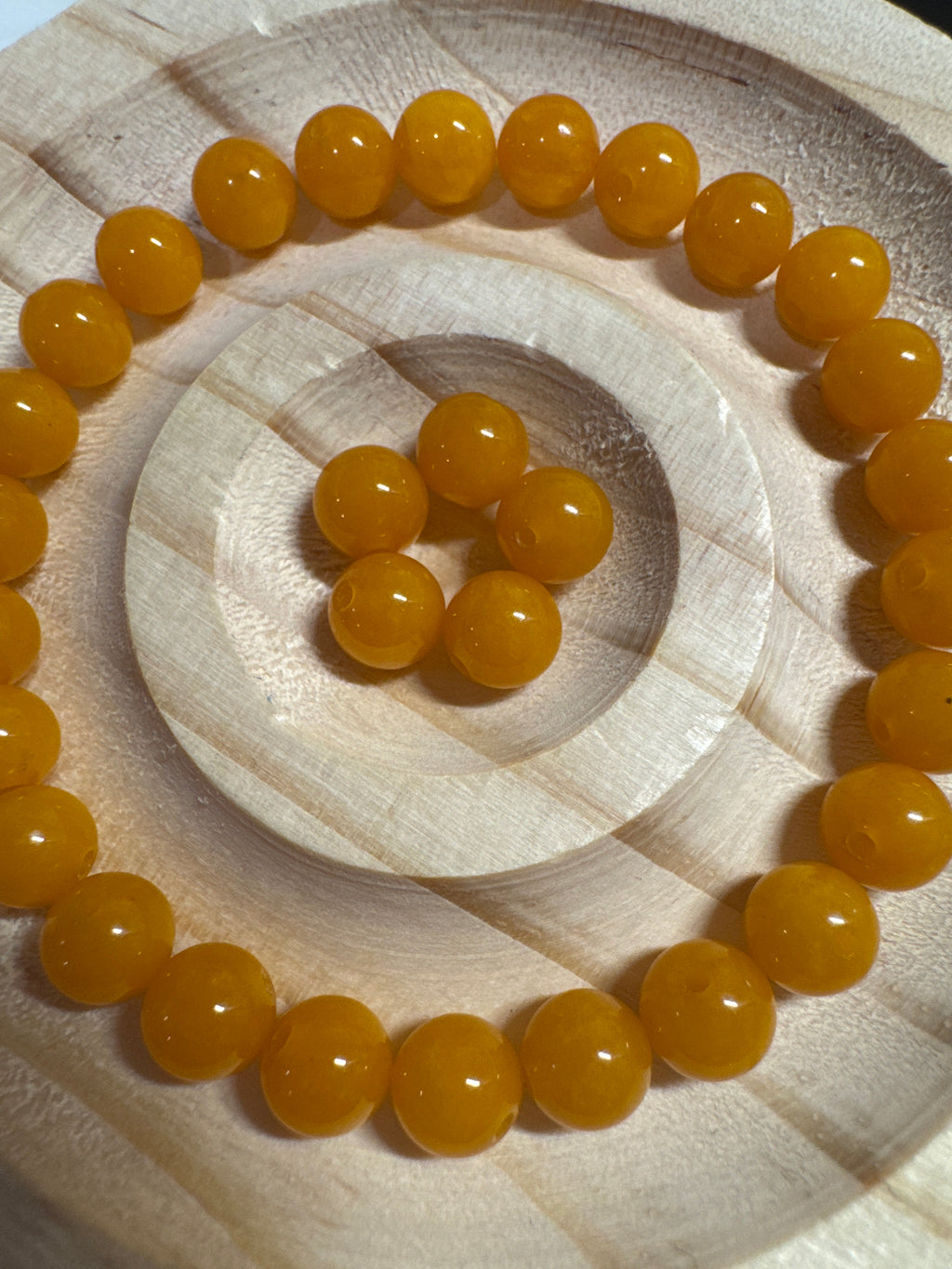 Loose Yellow Burma Jade beads 6mm 30pcs