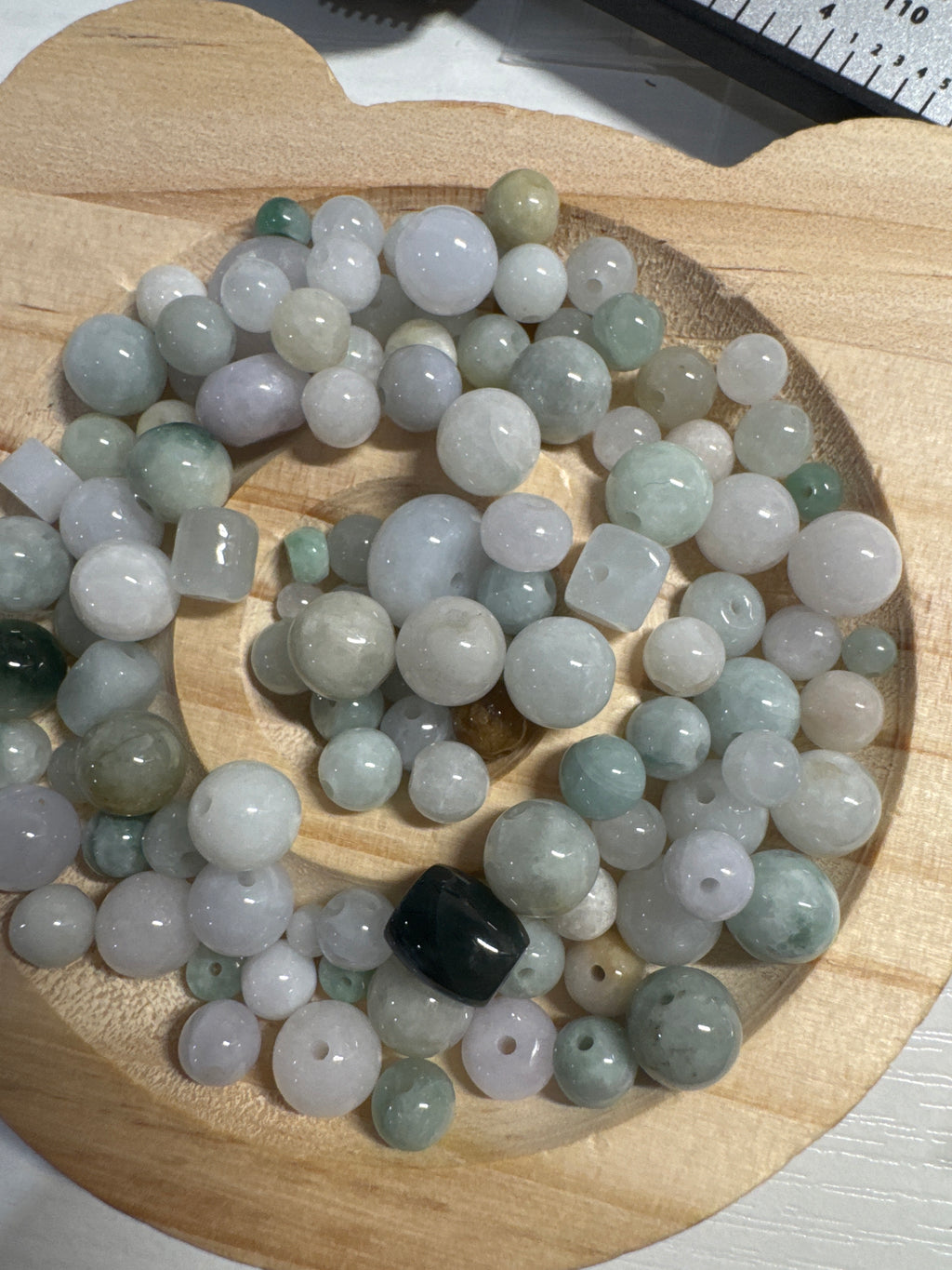 Different shape loose Burma Jade beads (everything in the picture)