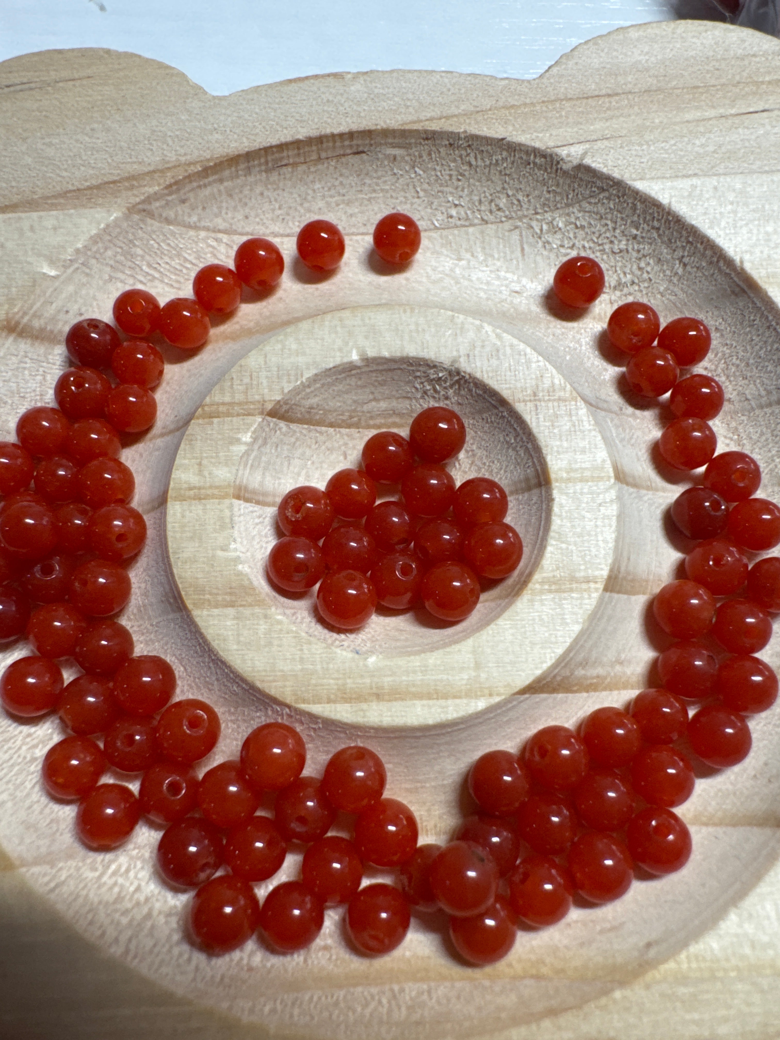 Loose Nanhong Agate beads 4mm 30pcs