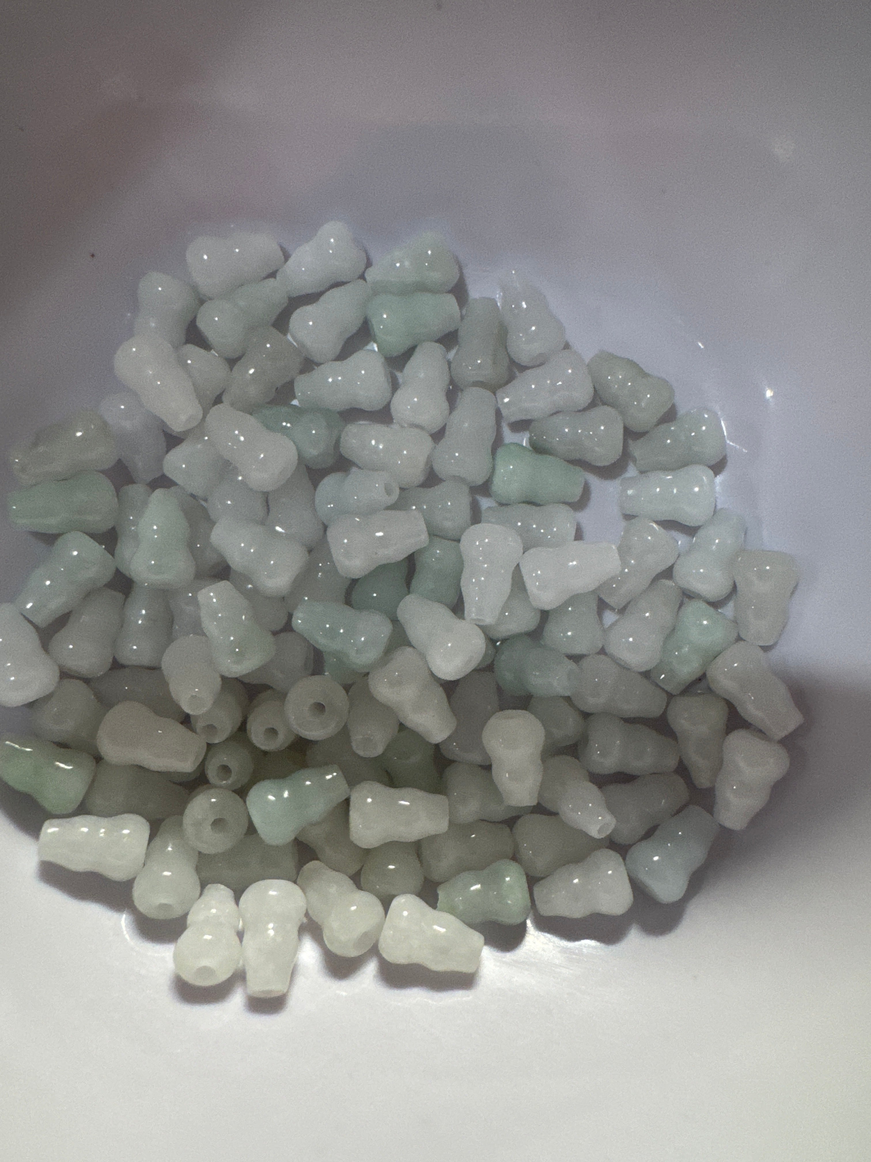 Loose Burma Jade Beads 5*7.7mm 2pcs