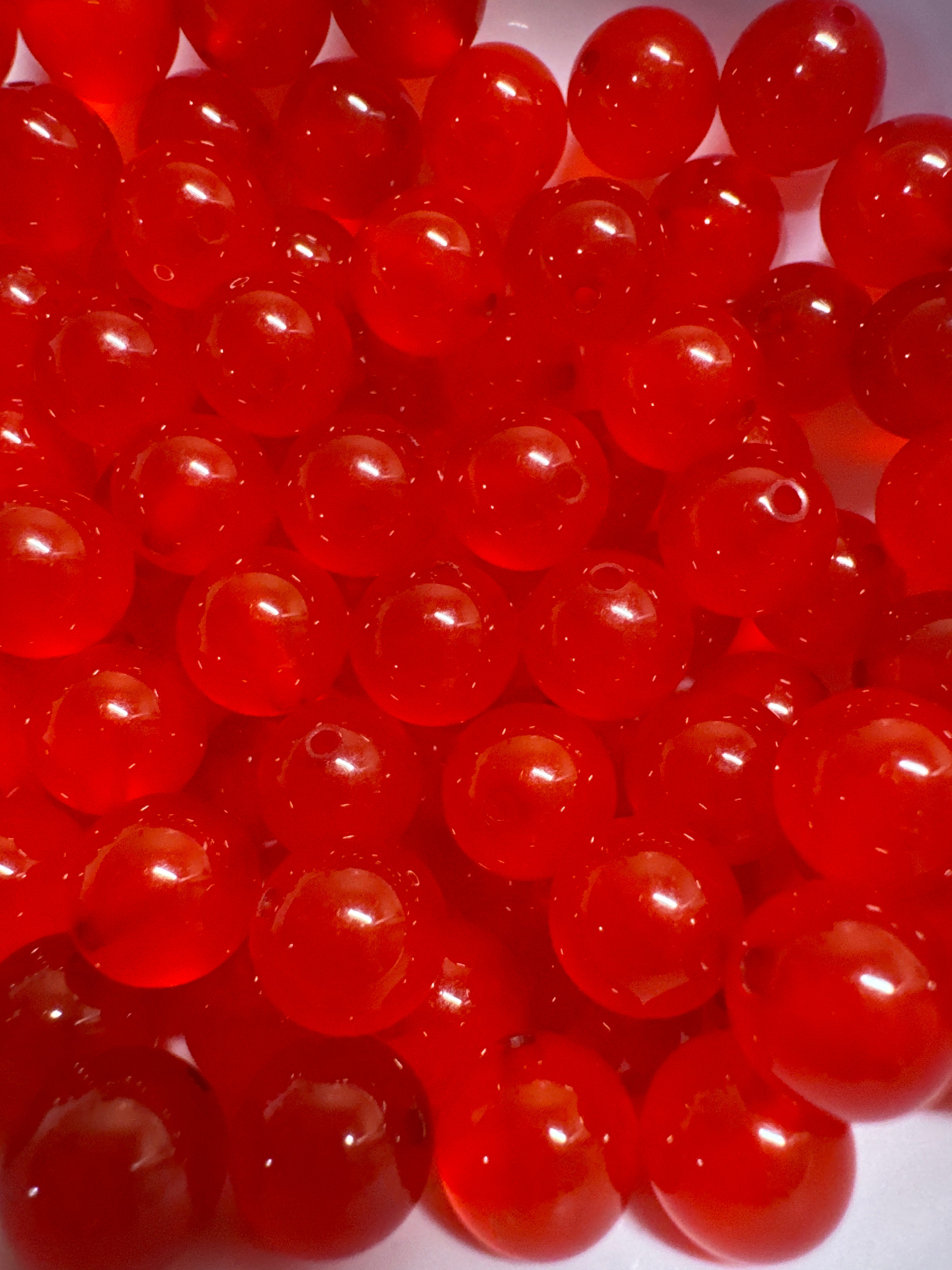 Loose Ice Rose Red Agate beads 10mm 1pc