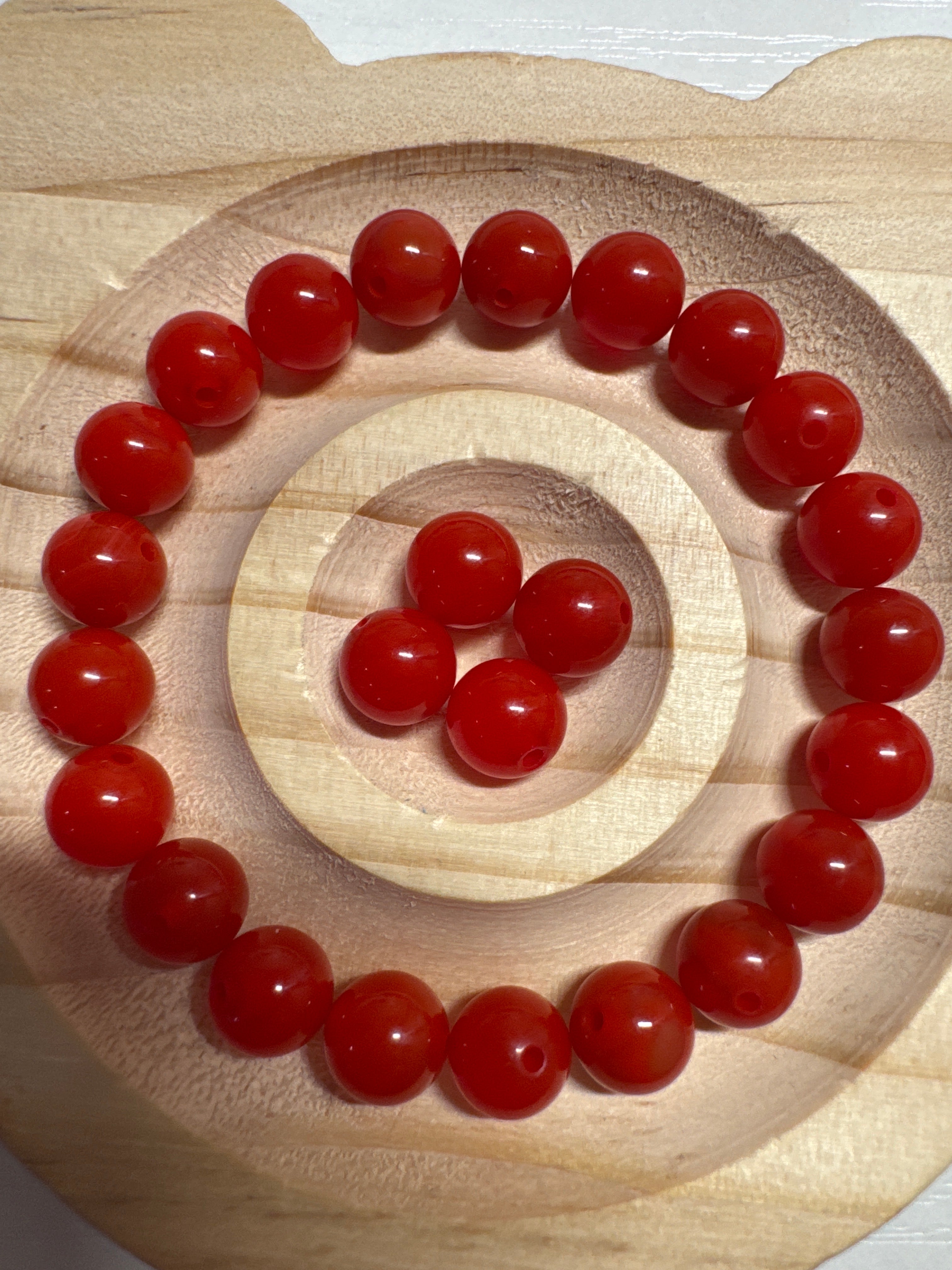 Loose Nanhong Agate beads 8mm 25pcs