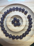 Loose smoke purple Hetian Jade Beads 6mm 30 pcs