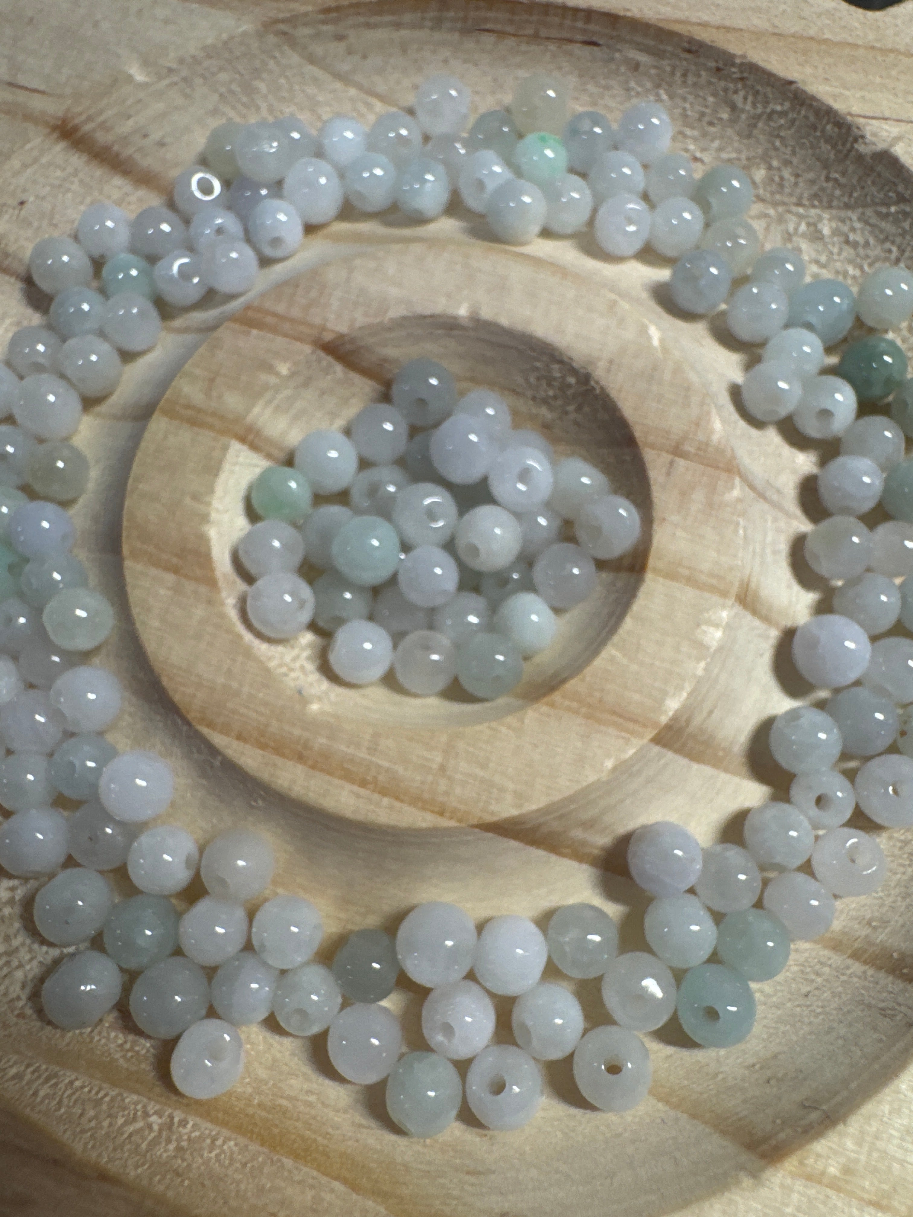 Loose Burma Jade beads 4mm 30pcs