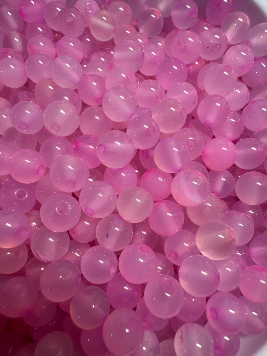 Loose Pink Agate beads 6mm 30pcs