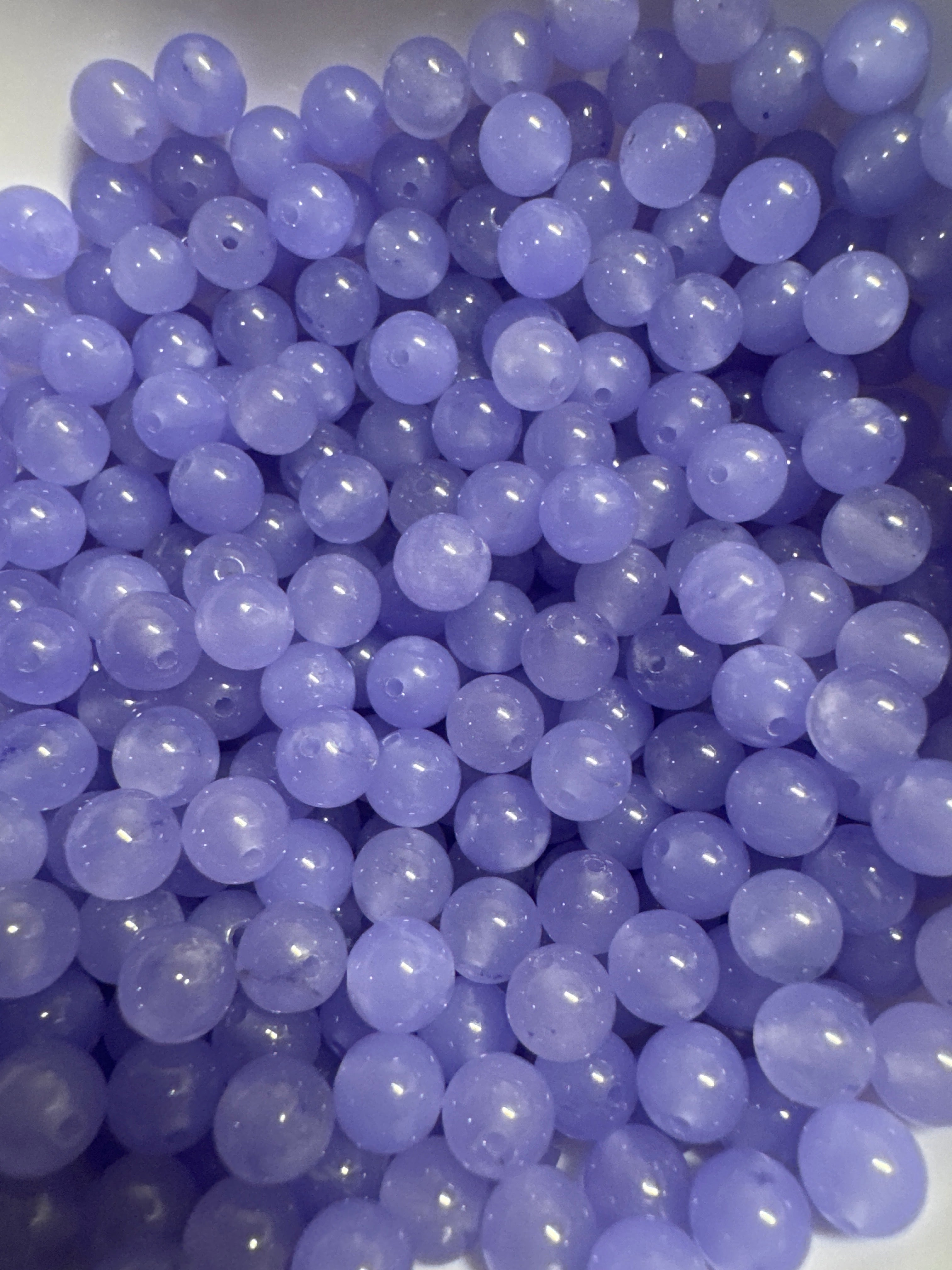 Loose Purple Agate 6mm 30pcs