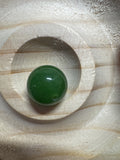 Loose Green Hetian Jade beads 14mm 1pcs