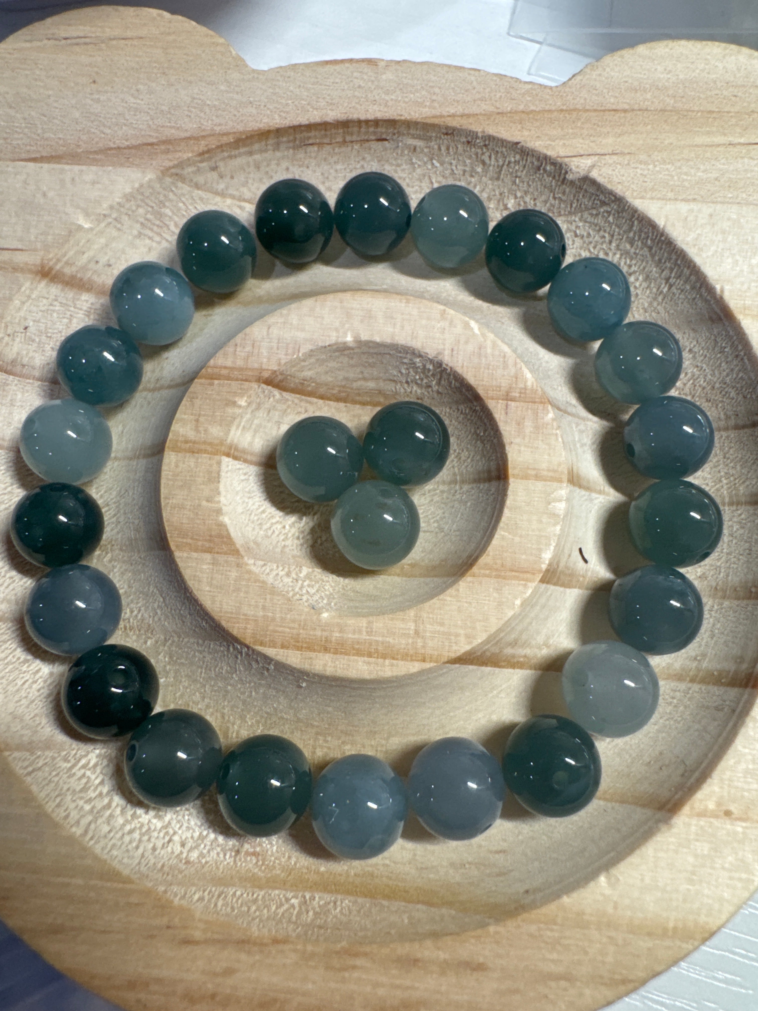 Loose Burma Jade beads 7.8mm 1pcs