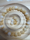 Loose Sugar-White Hetian Jade beads 6mm 30pcs