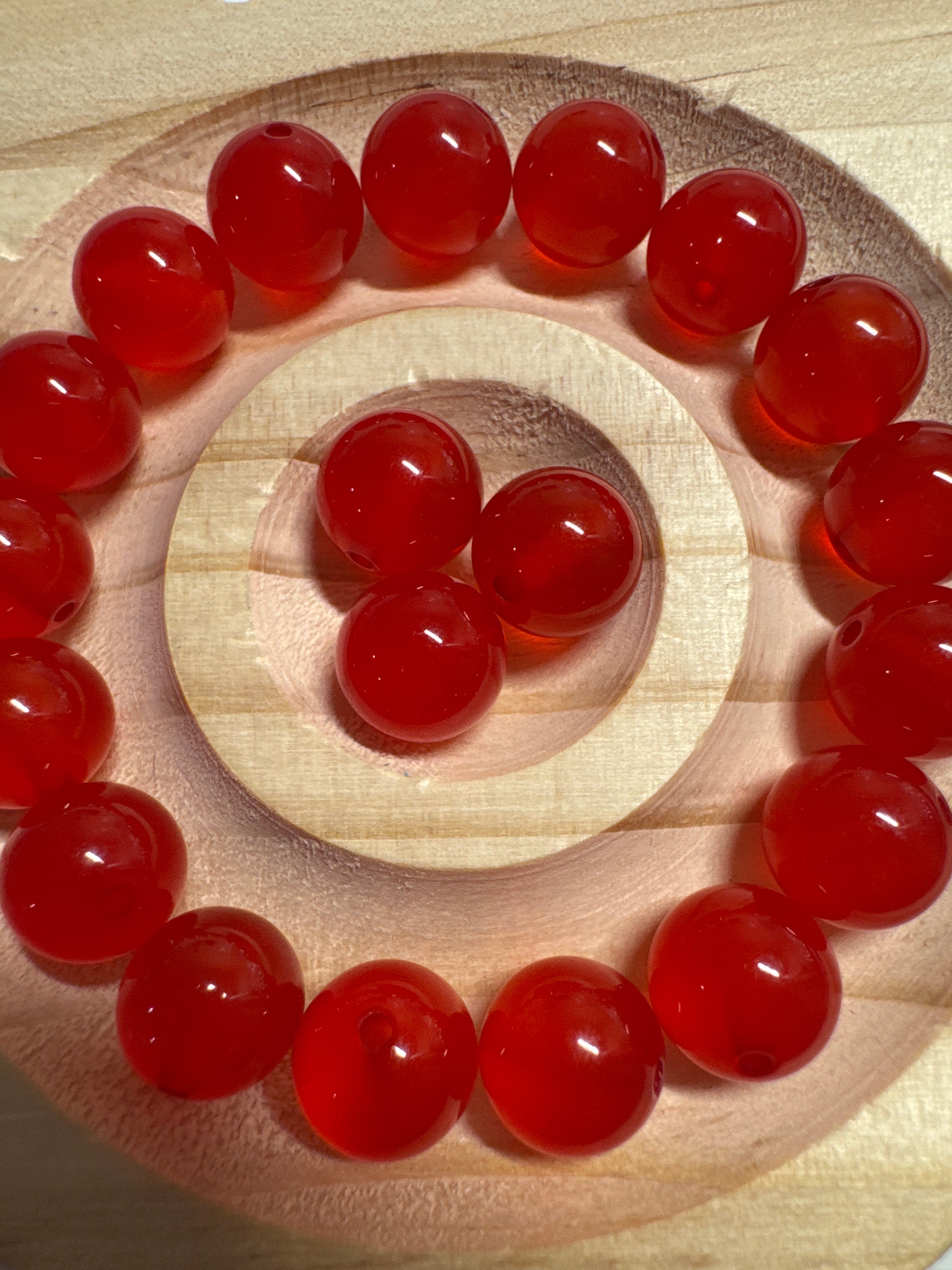 Loose Ice Rose Red Agate beads 10mm 1pc