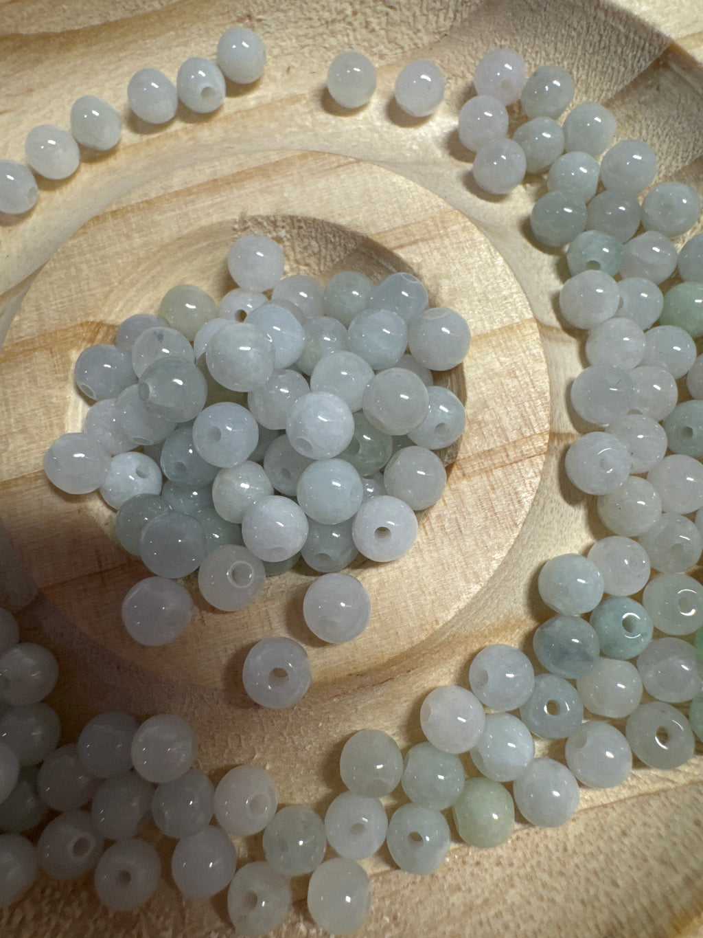 Loose Burma Jade beads 3mm 10pcs